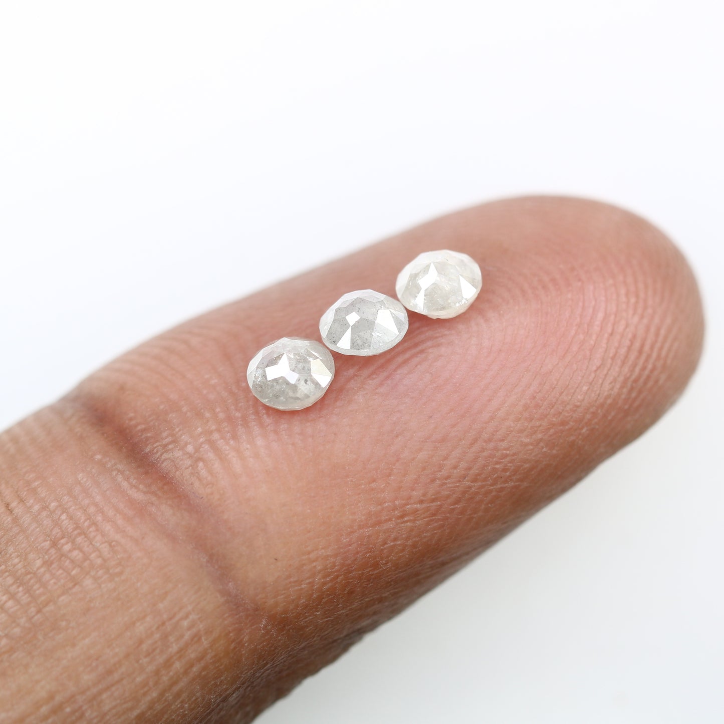 0.89 Carat White Loose Round Rose Cut Natural Diamond For Wedding Ring