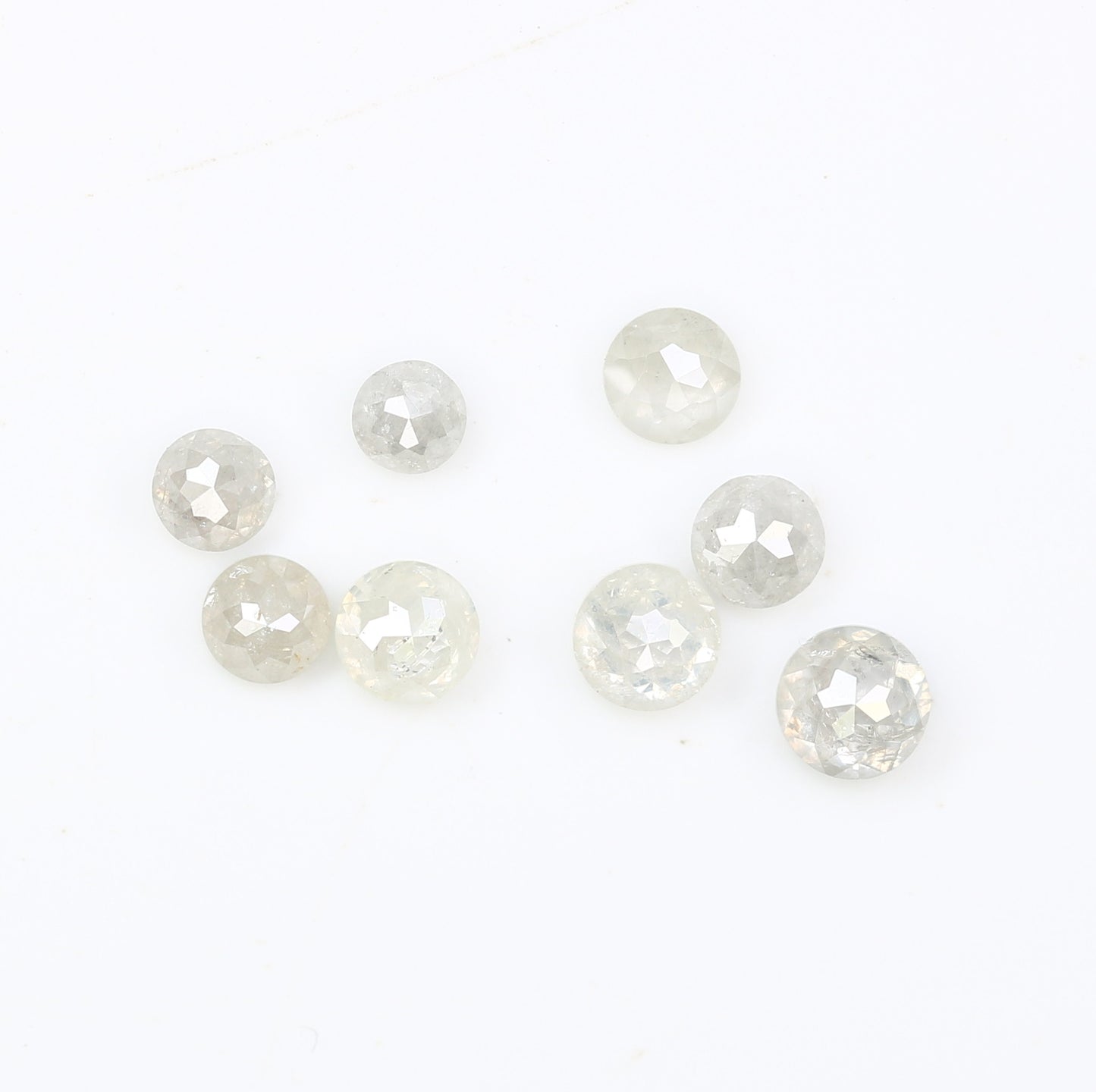 0.75 Carat Round Rose Cut Loose Natural White Diamond For Diamond Jewelry