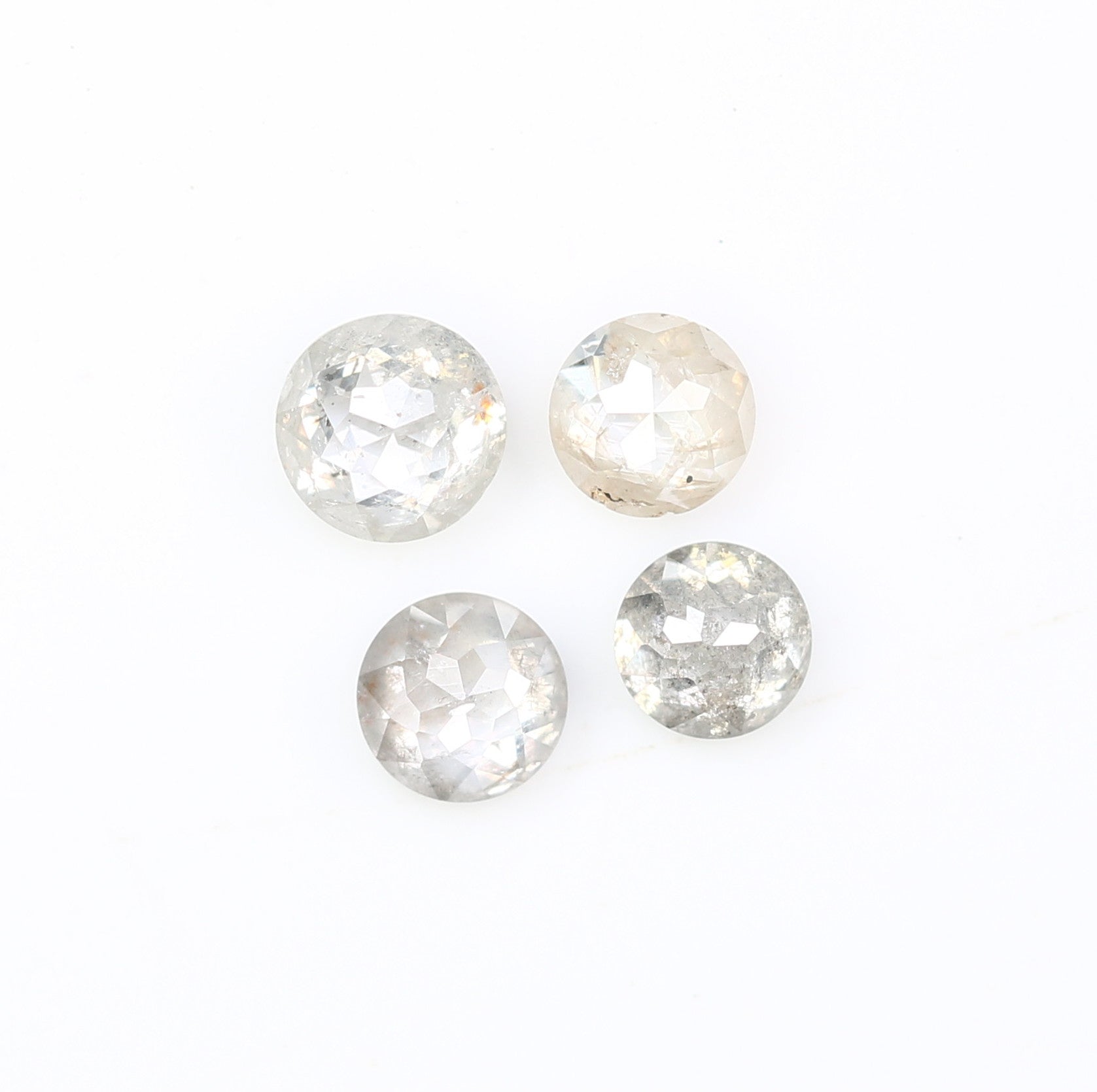 0.68 Carat Natural Loose White Round  Rose Cut Diamond For Galaxy Ring
