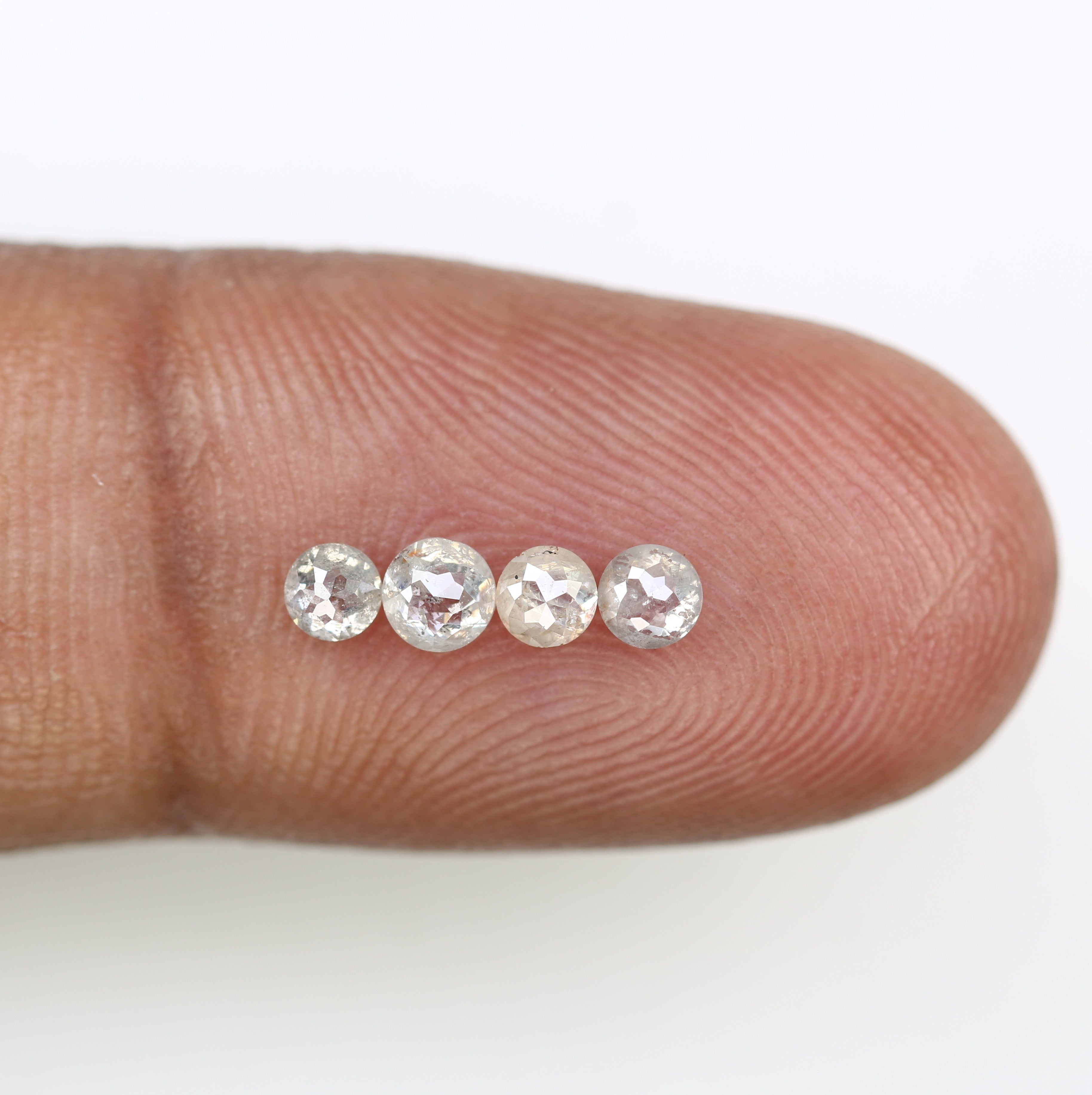 0.68 Carat Natural Loose White Round  Rose Cut Diamond For Galaxy Ring