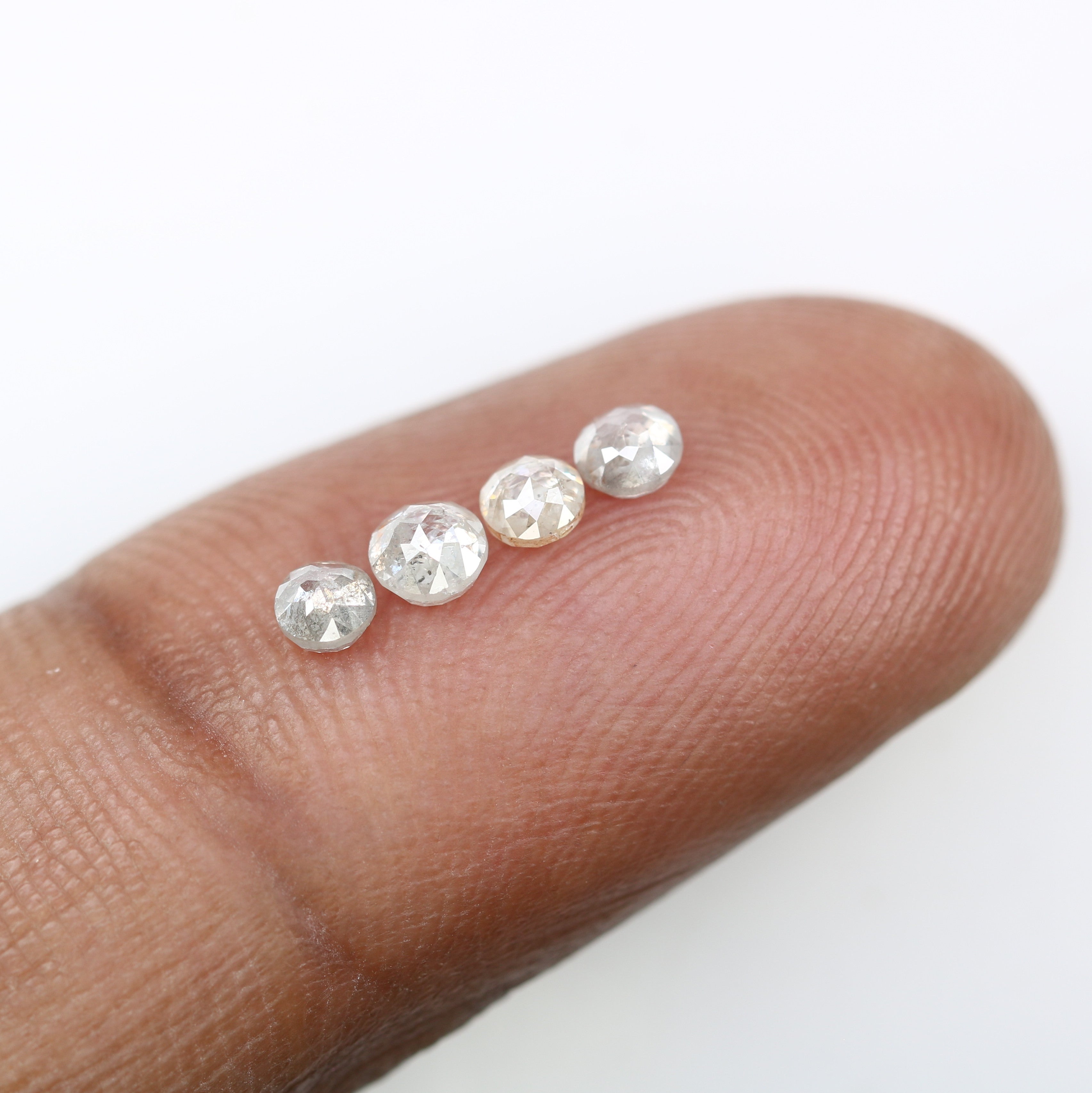 0.68 Carat Natural Loose White Round  Rose Cut Diamond For Galaxy Ring