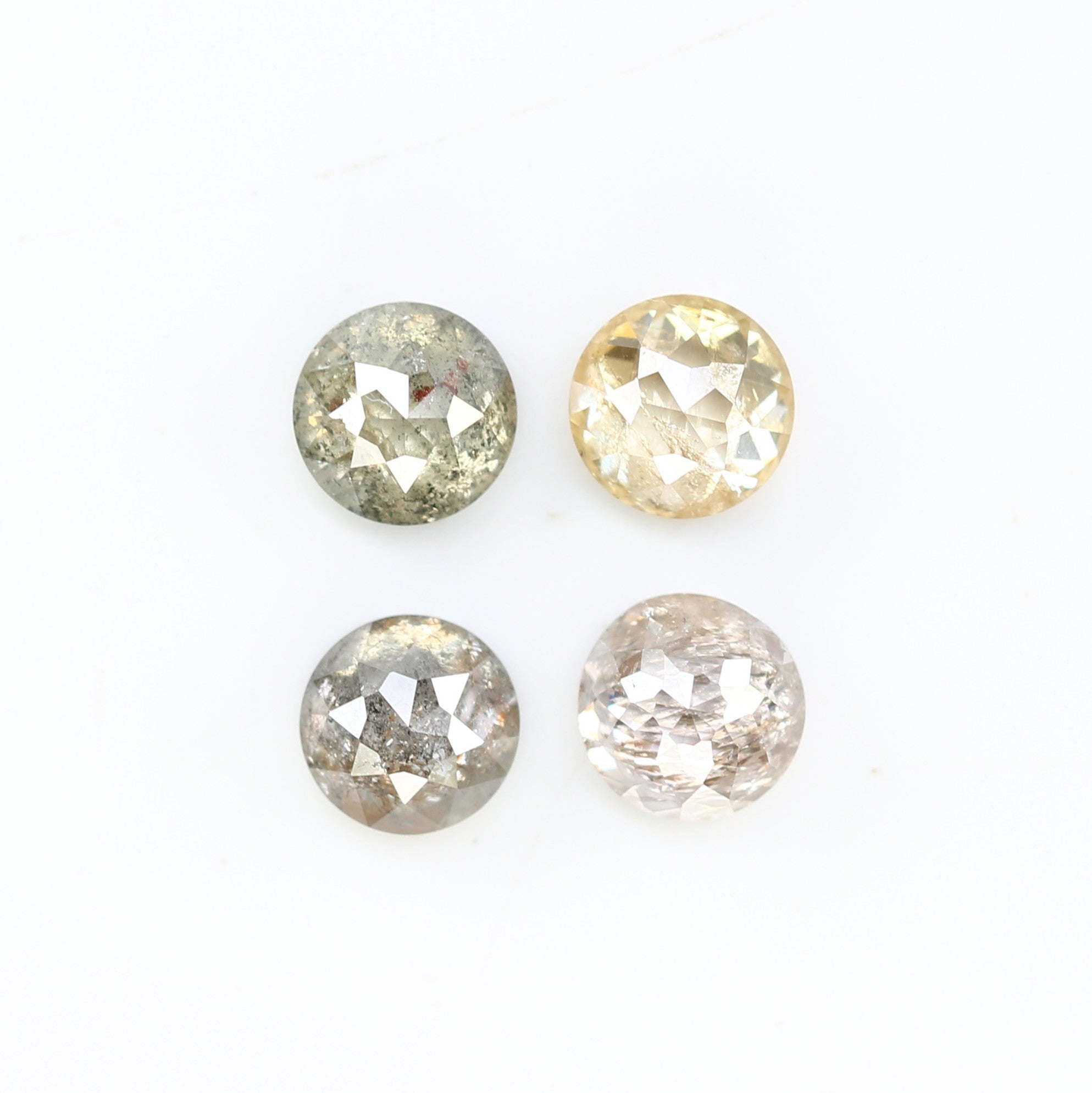 1.24 Carat 3.90 MM Multi Color Natural Loose Fancy Round Rose Cut Diamond For Galaxy Ring