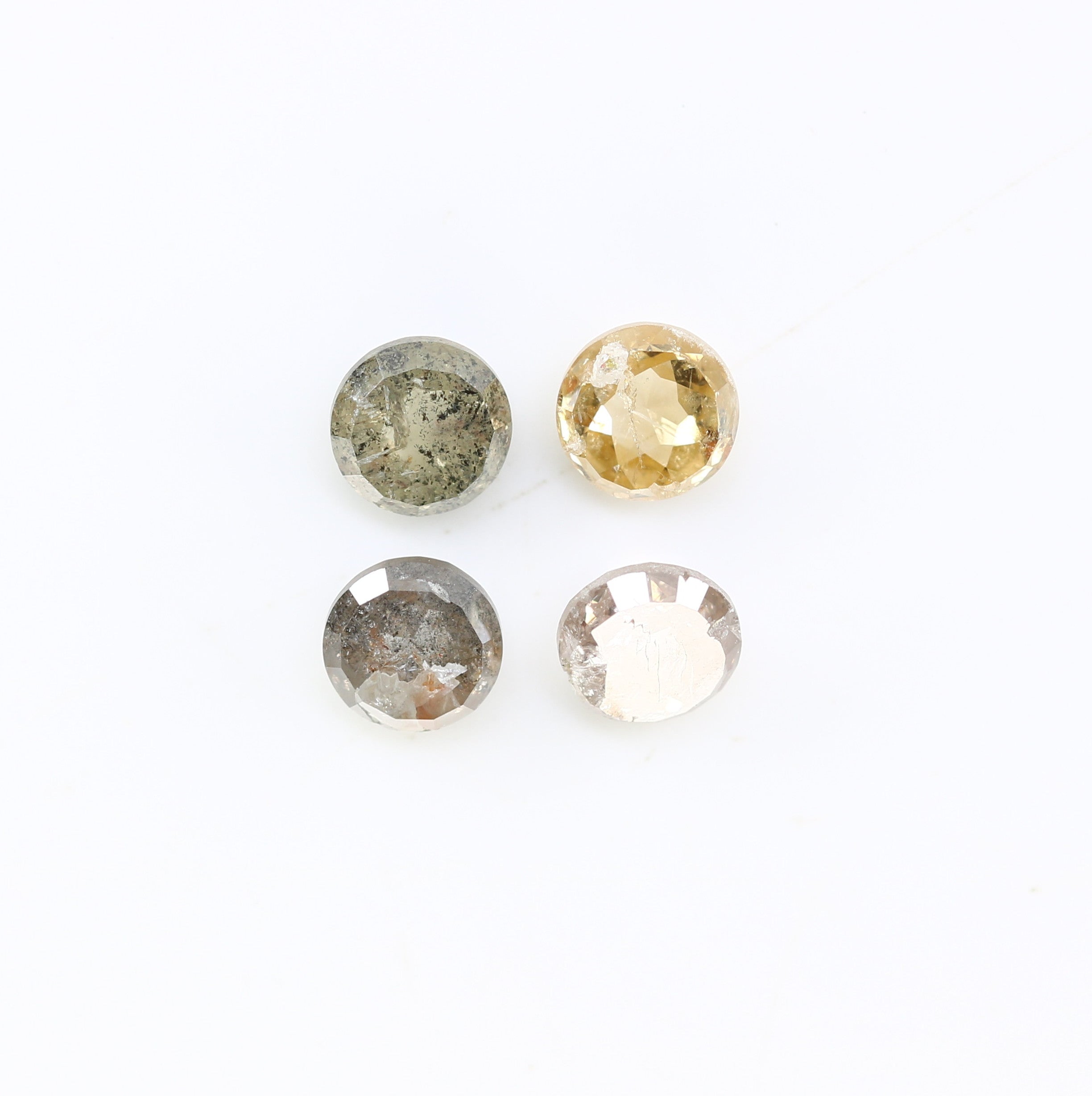 1.24 Carat 3.90 MM Multi Color Natural Loose Fancy Round Rose Cut Diamond For Galaxy Ring