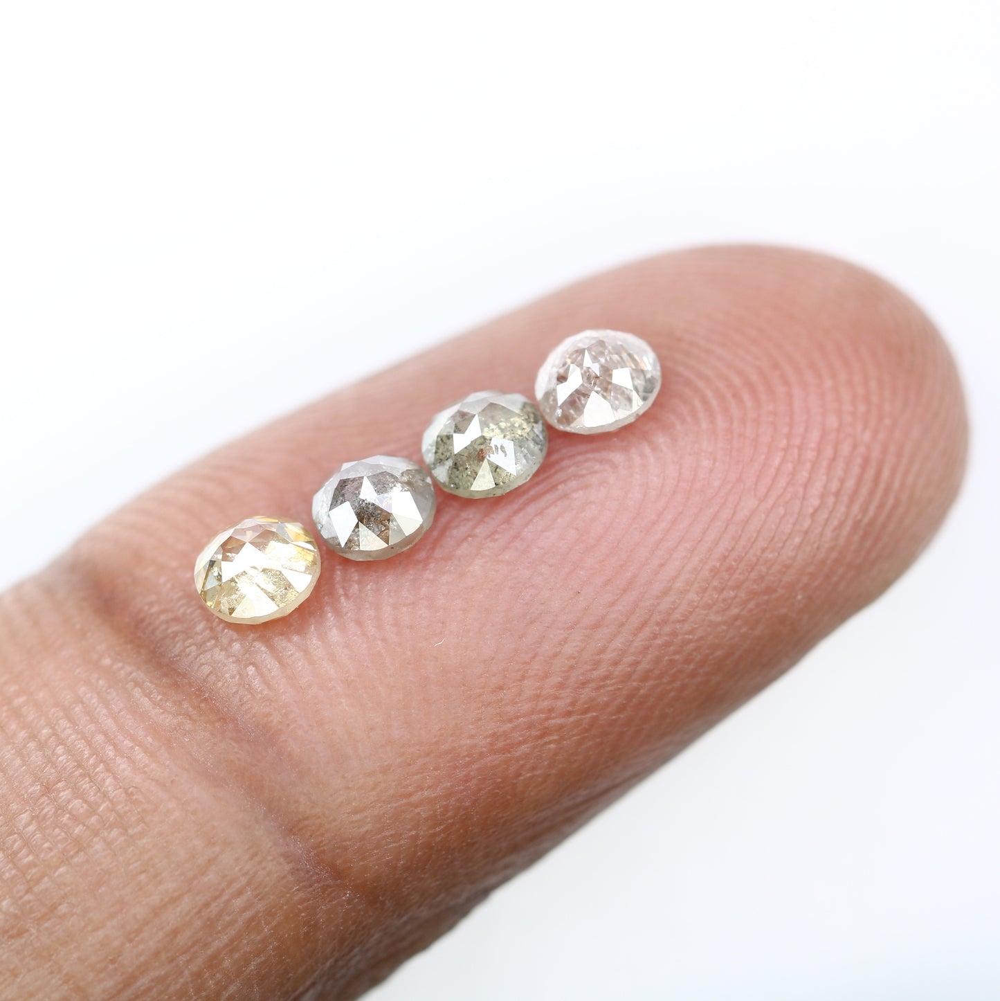 1.24 Carat 3.90 MM Multi Color Natural Loose Fancy Round Rose Cut Diamond For Galaxy Ring
