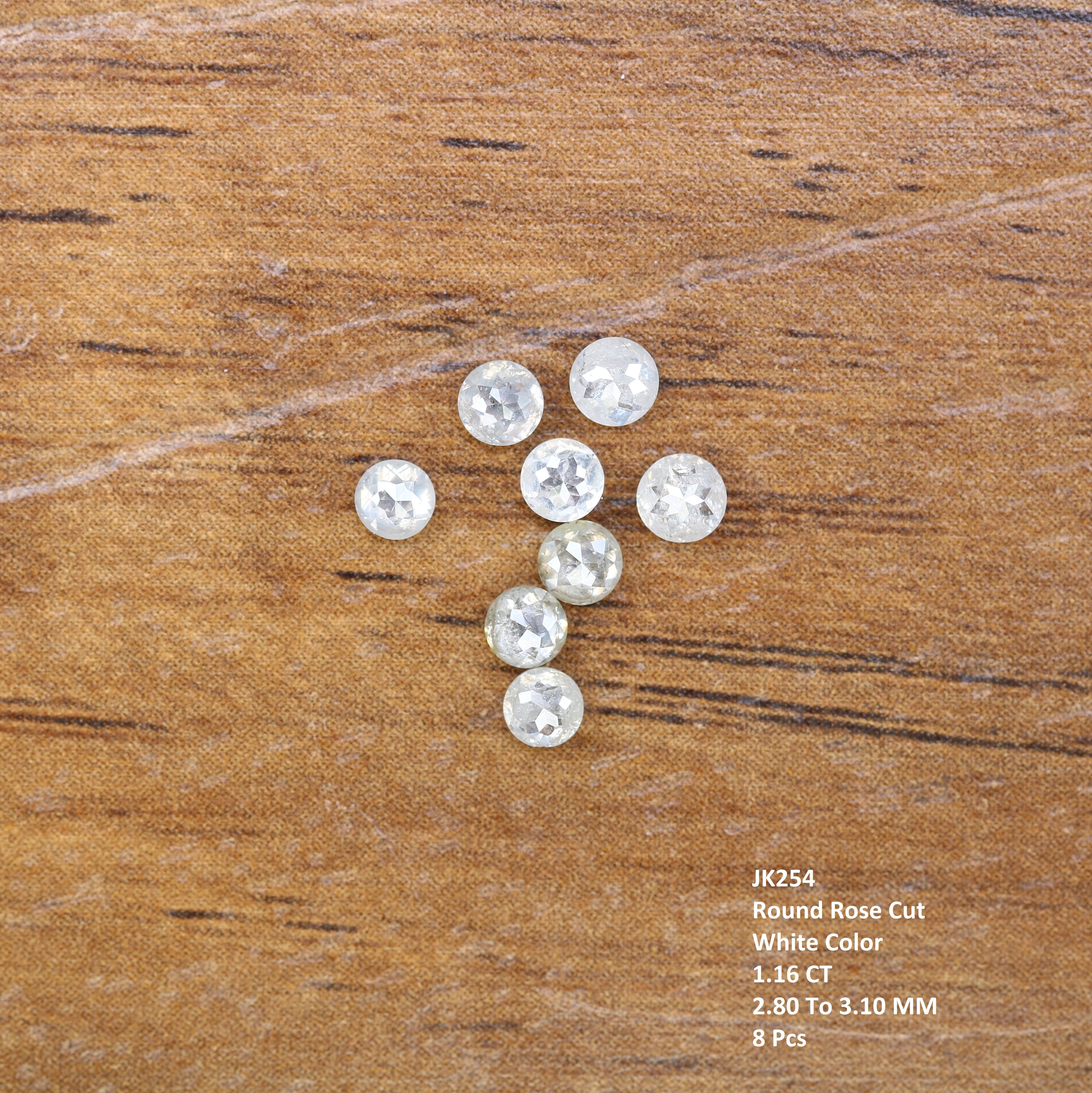 1.16 Carat 2.80 MM Round Rose Cut Diamond White Color Diamond For Wedding Ring