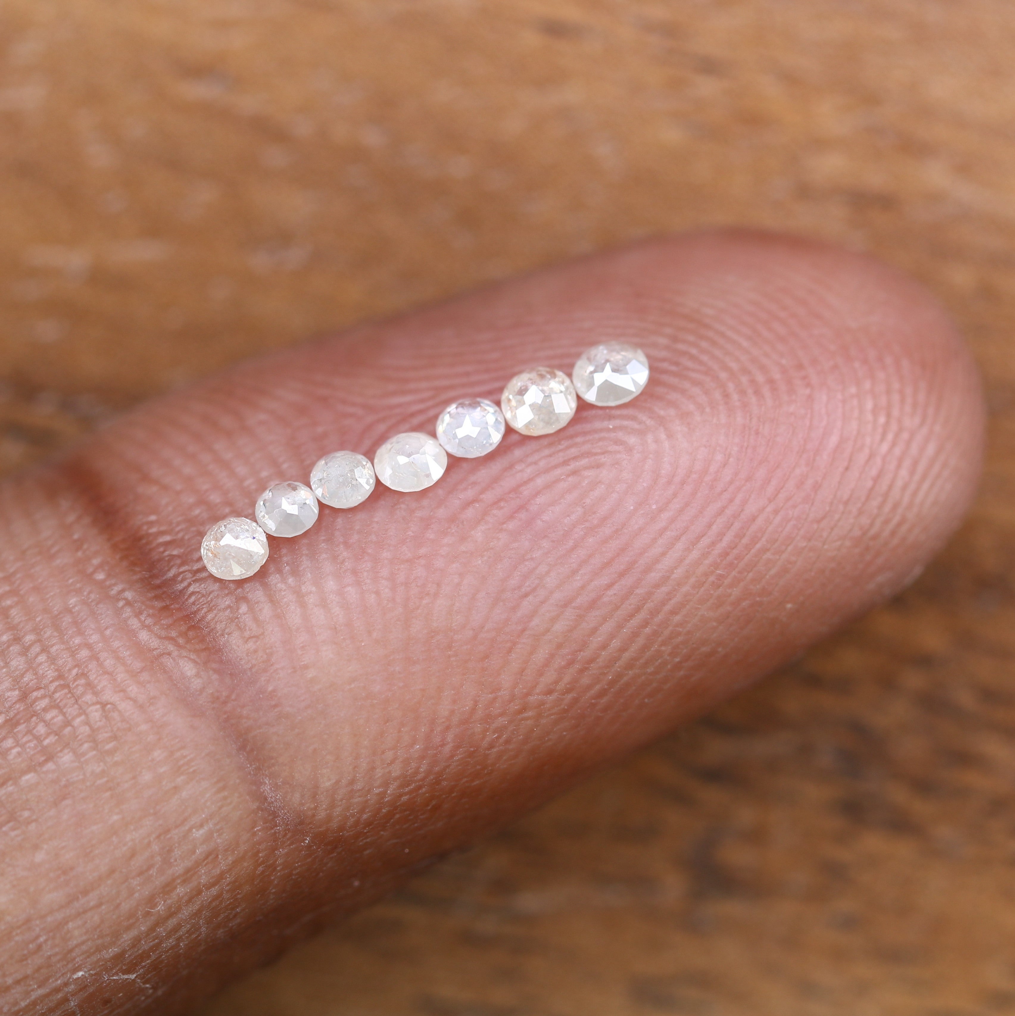 0.35 Carat 2.00 To 2.40 MM White Natural Loose Round Rose Cut Diamond For Engagement Ring