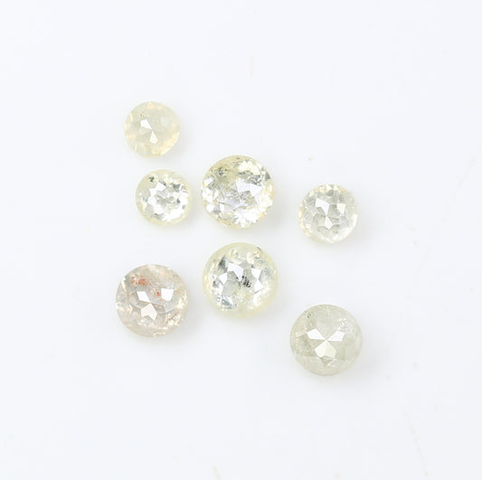 0.46 Carat Light Yellow Color Loose Round Rose Cut Diamond For Wedding Ring