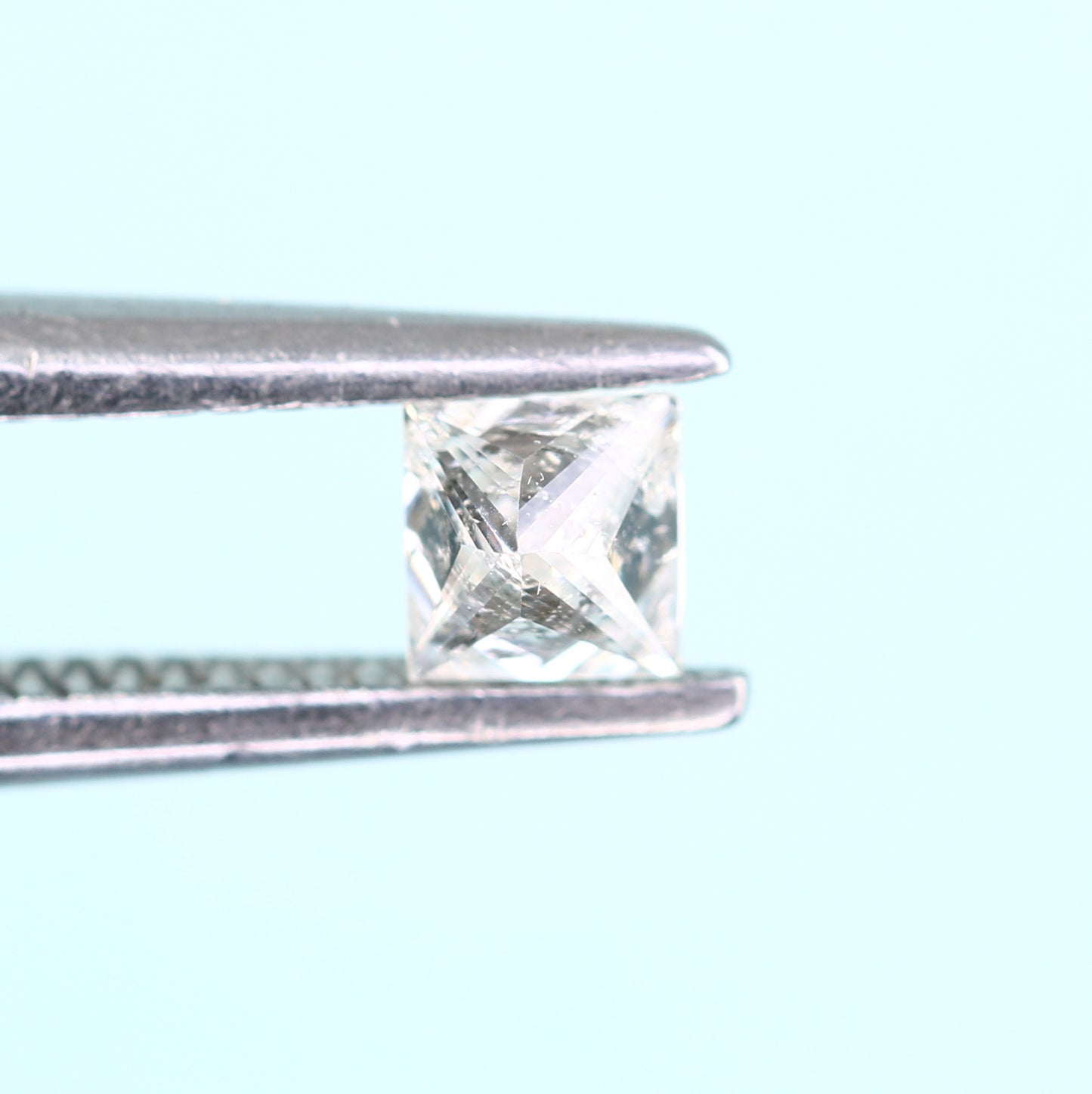0.19 CT Salt And Pepper Princess Cut Diamond For Engagement Ring