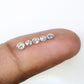 0.64 CT Natural Round Salt And Pepper Loose Rose Cut Diamond For Engagement Ring