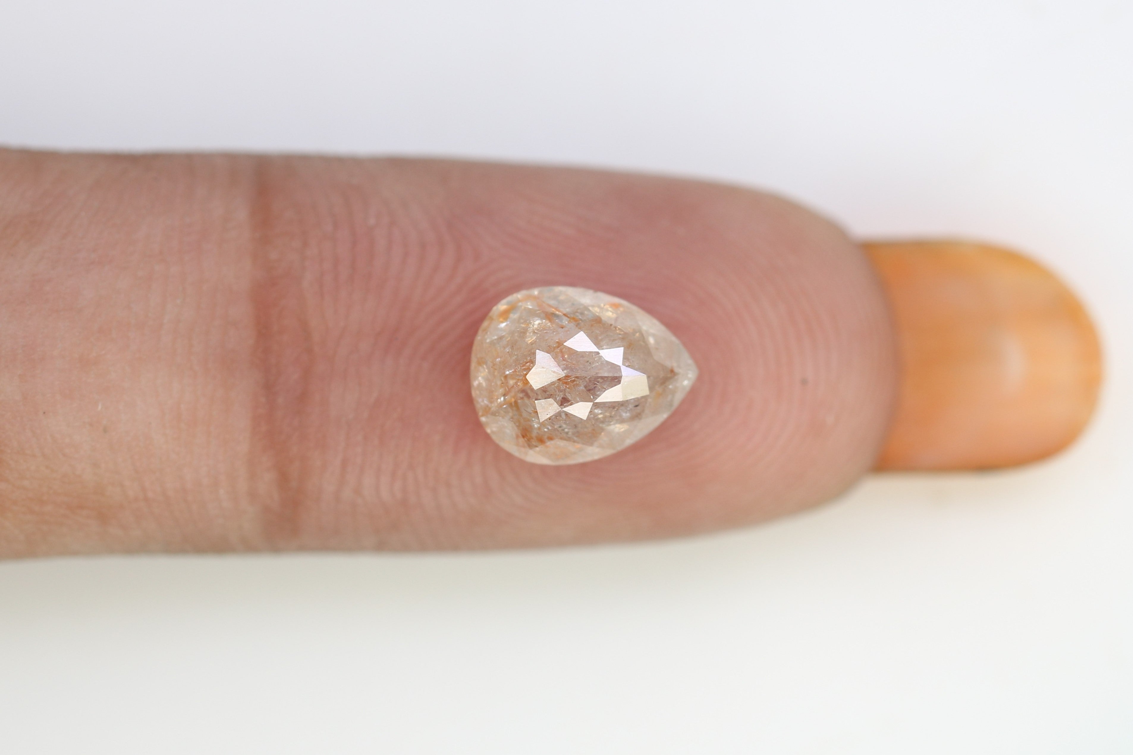 1.76 CT Natural Peach Loose Pear Cut Diamond For Engagement Ring