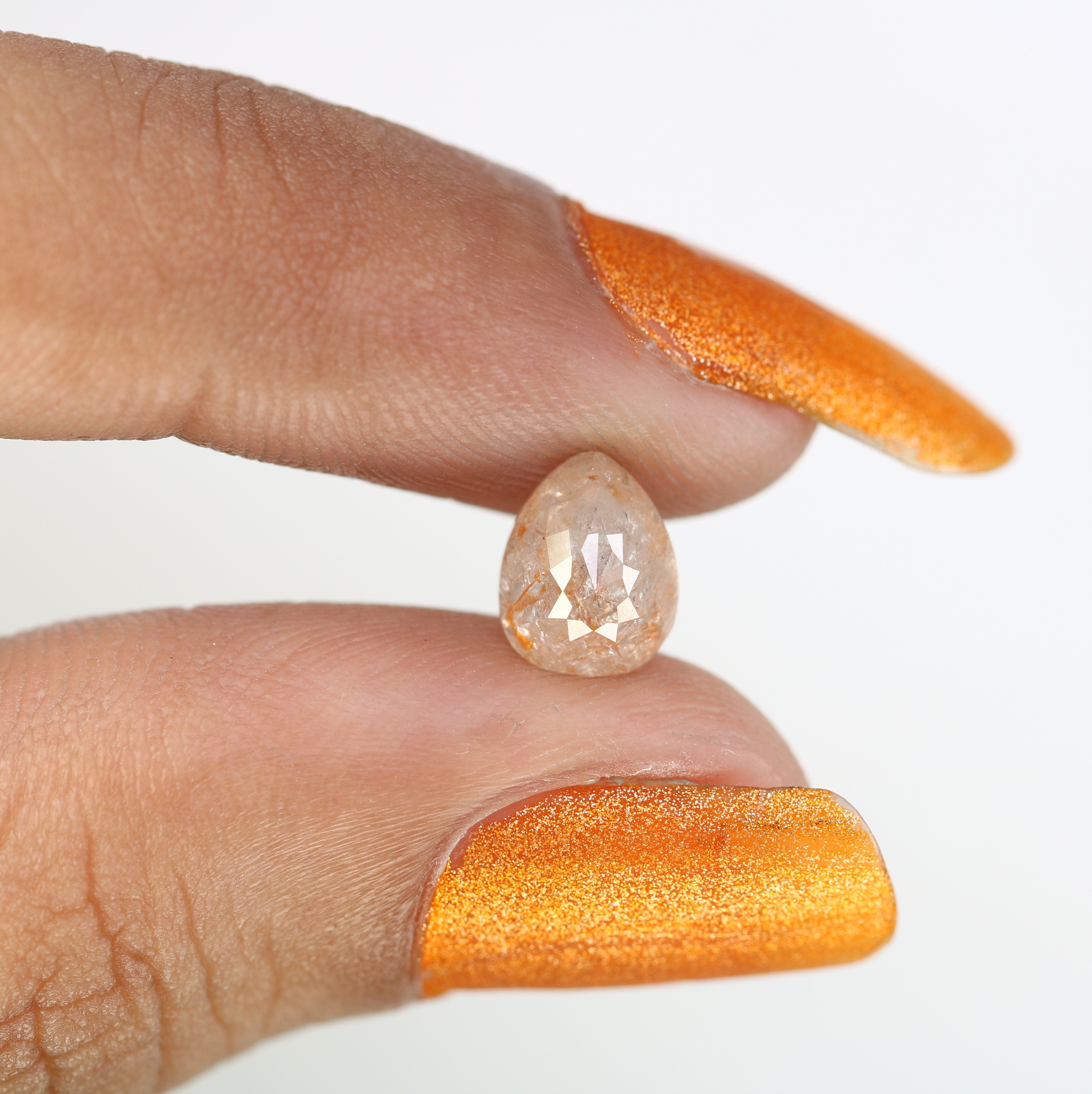 1.76 CT Natural Peach Loose Pear Cut Diamond For Engagement Ring