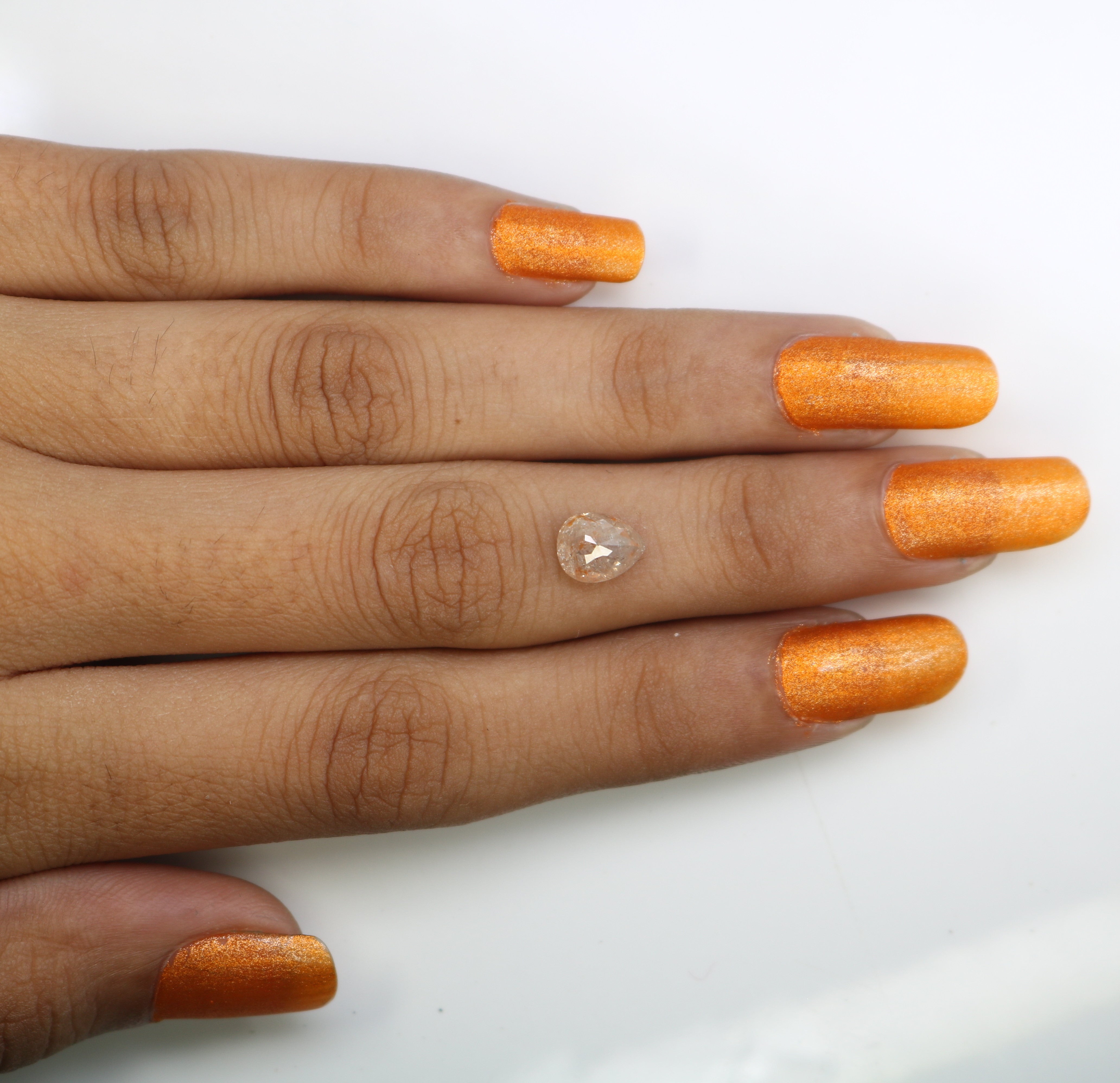 1.76 CT Natural Peach Loose Pear Cut Diamond For Engagement Ring