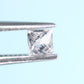 0.23 CT Salt And Pepper Princess Cut Diamond For Engagement Ring
