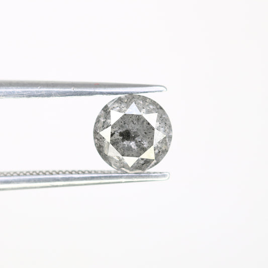 1.24 CT Salt and Pepper Round Brilliant Cut Diamond For Engagement Ring - JayKrishna Diamond