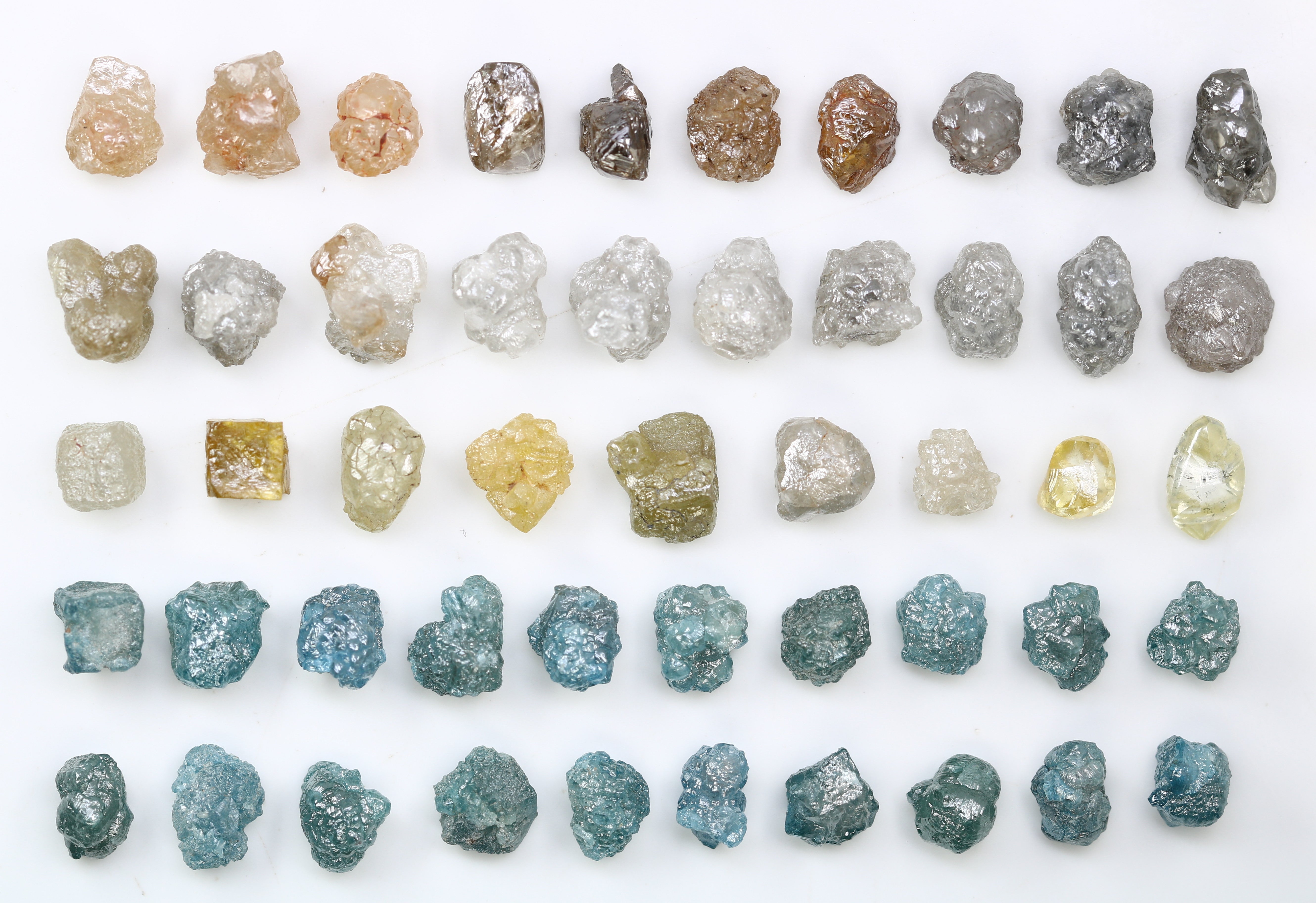 0.46 CT To 1.35 CT Natural Multi Color Raw Uncut Rough Diamonds