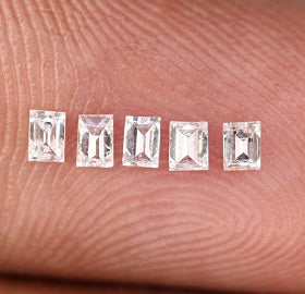 0.26 CT Salt and Pepper Baguette Shape Diamond For Engagement Ring