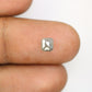 1.00 Carat Emerald Shape Diamond Ring Loose Salt And Pepper Diamond