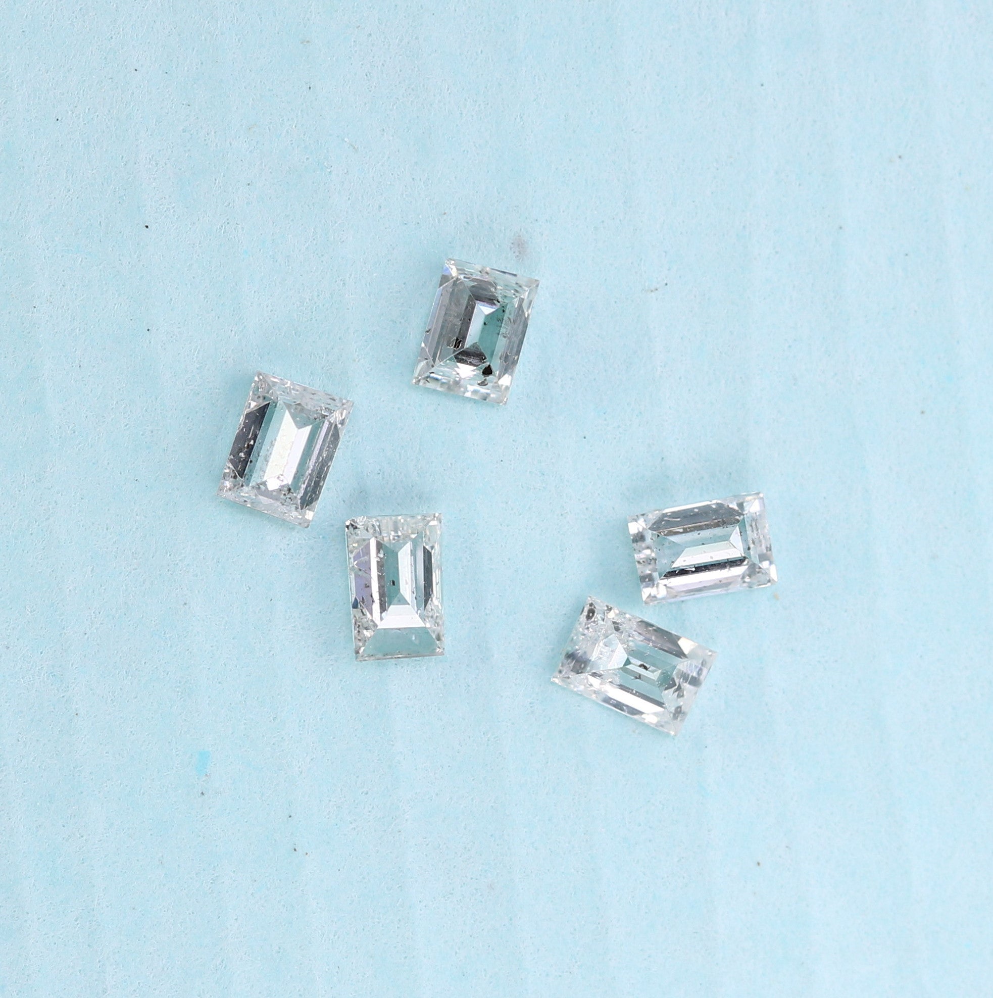 0.26 CT Salt and Pepper Baguette Shape Diamond For Engagement Ring