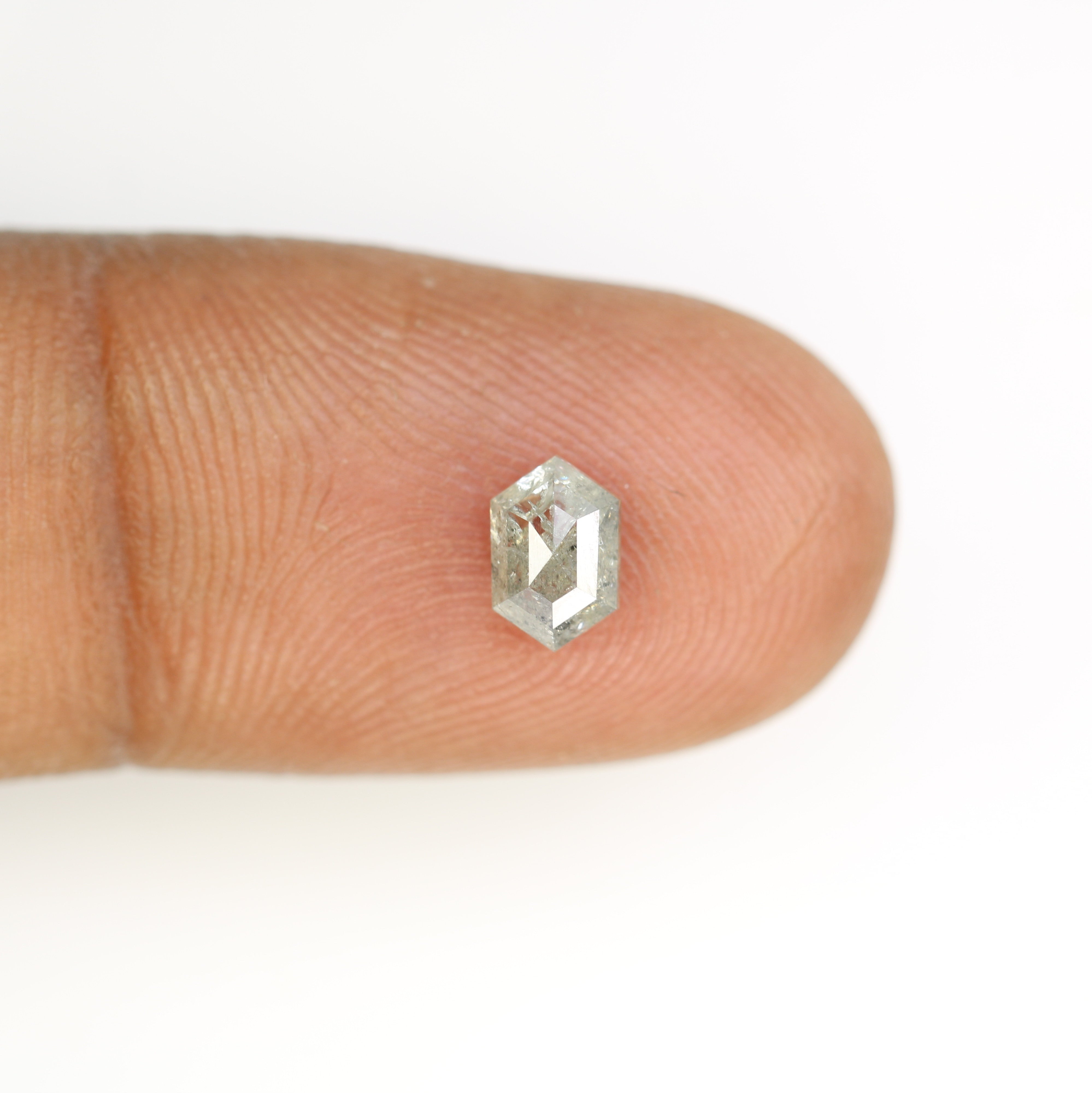 0.88 Carat Elongated Hexagon Shape Salt And Pepper Diamond For Wedding Ring