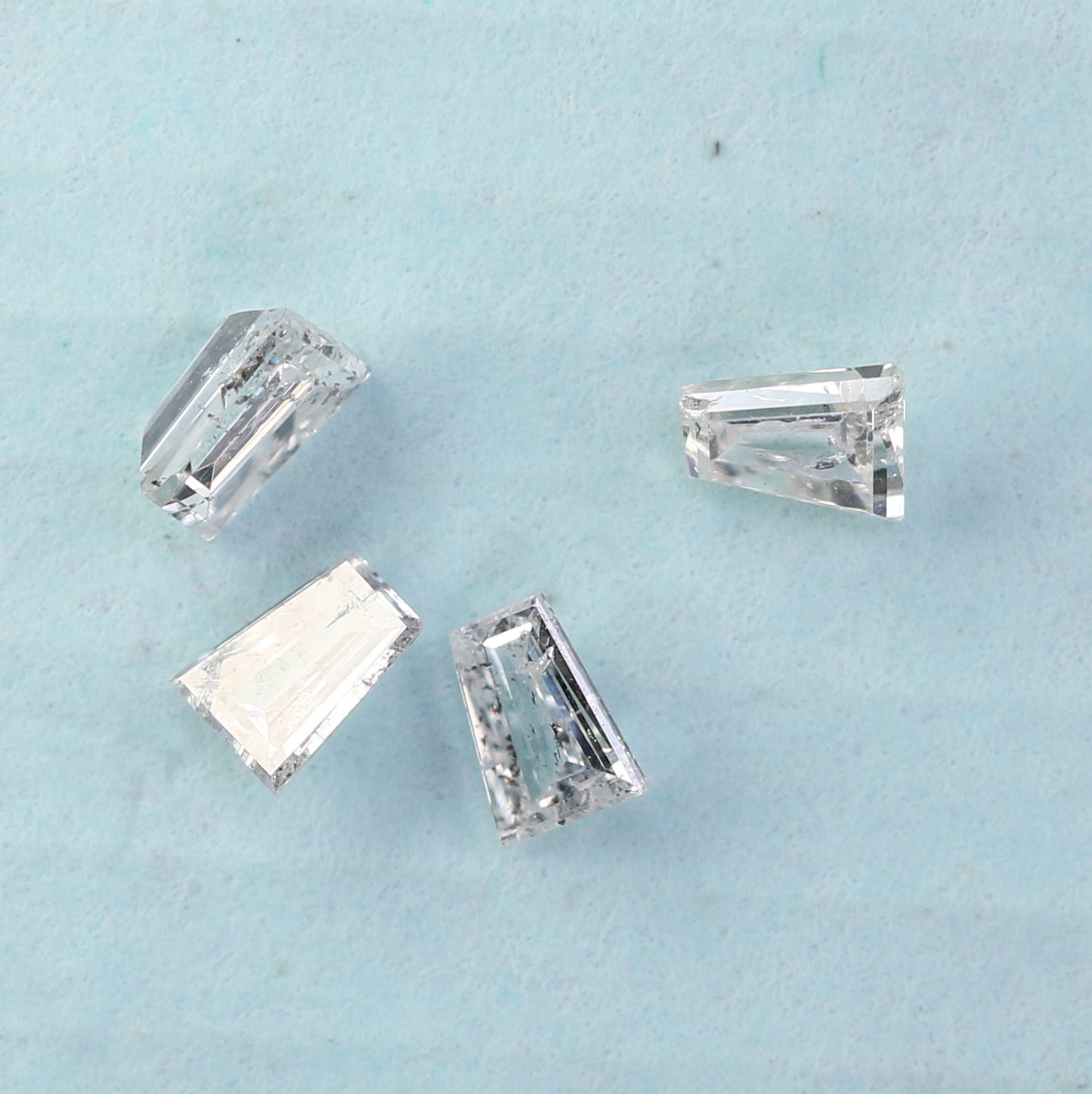 0.19 CT Baguette Shape Salt and Pepper Diamond For Engagement Ring
