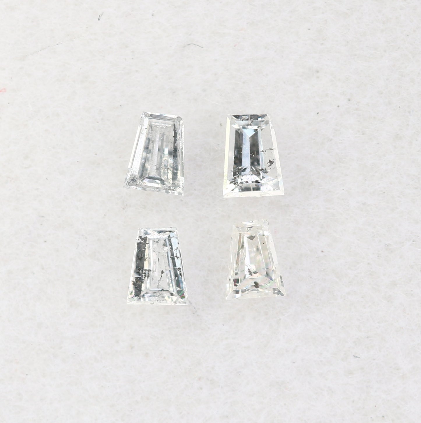 0.19 CT Baguette Shape Salt and Pepper Diamond For Engagement Ring