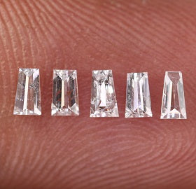 0.43 CT Baguette Cut Salt and Pepper Diamond For Engagement Ring