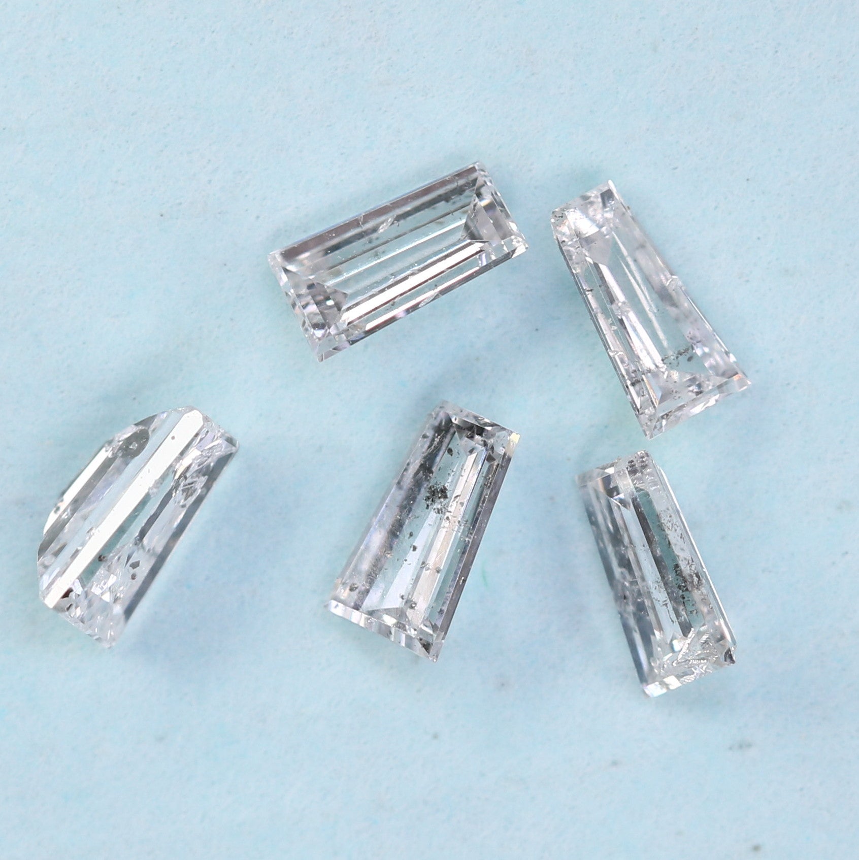 0.43 CT Baguette Cut Salt and Pepper Diamond For Engagement Ring