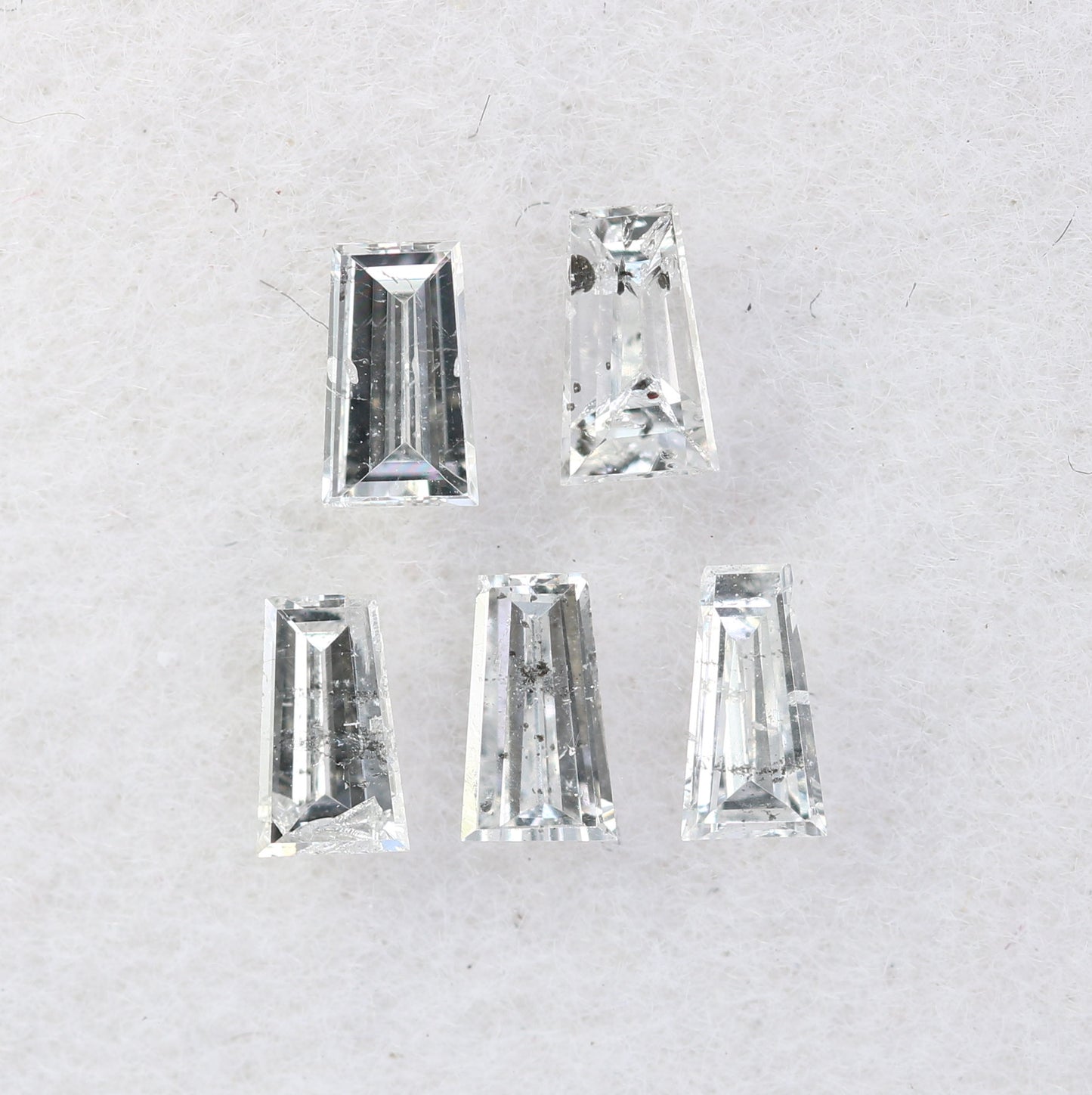 0.43 CT Baguette Cut Salt and Pepper Diamond For Engagement Ring