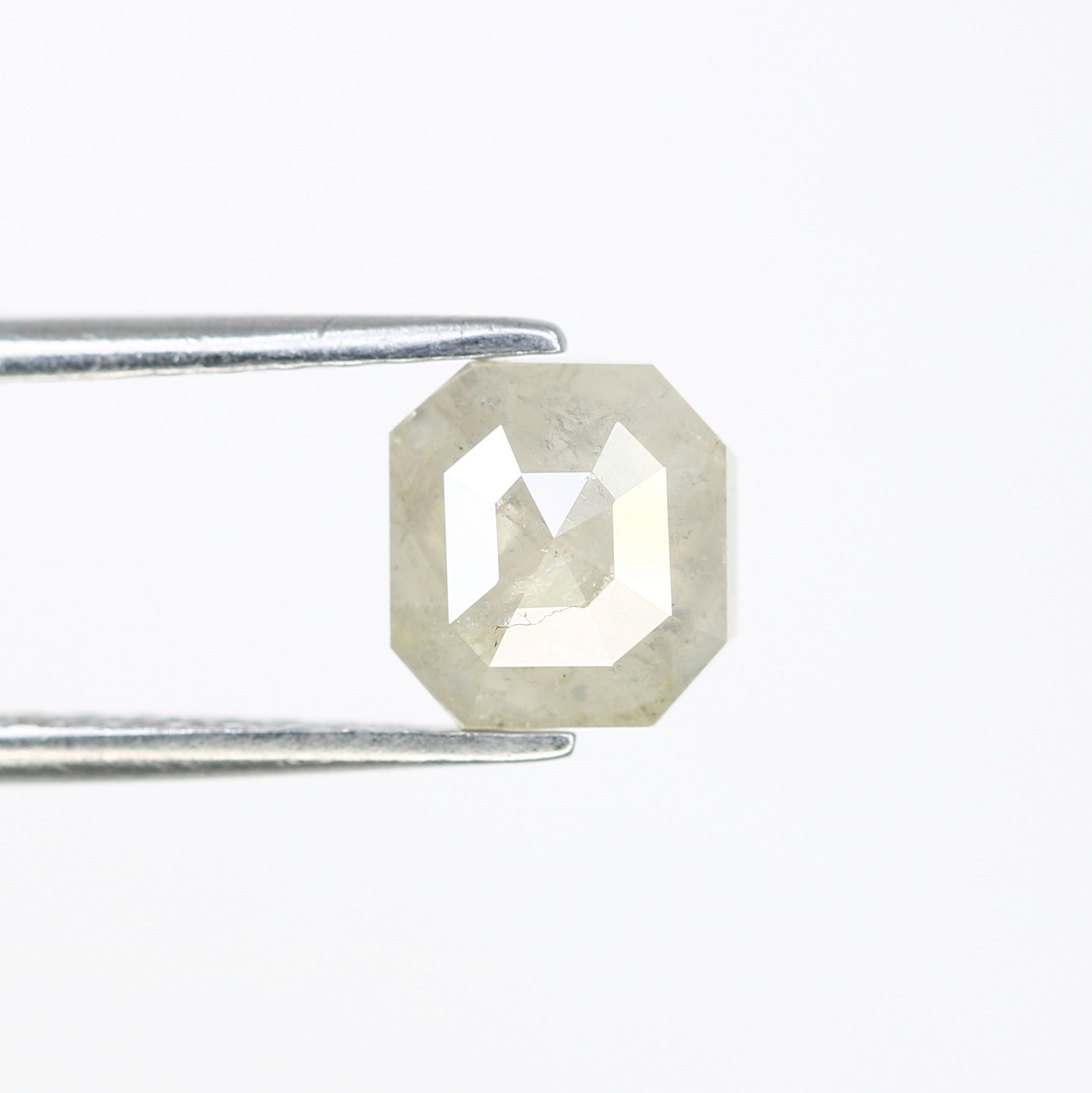 1.38 CT 6.70 MM Emerald Shape Grey Diamond For Diamond Jewelry