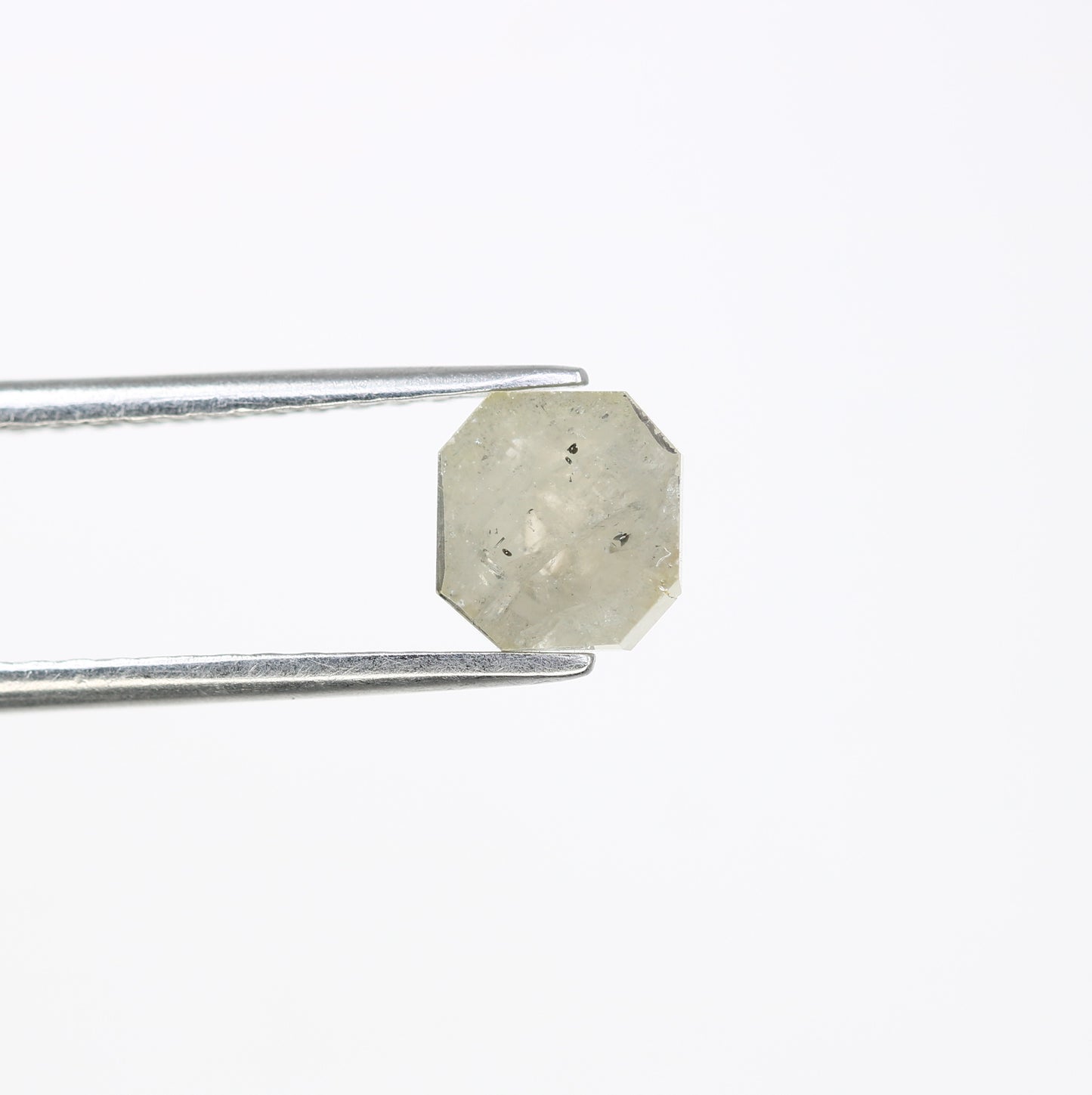 1.38 CT 6.70 MM Emerald Shape Grey Diamond For Diamond Jewelry