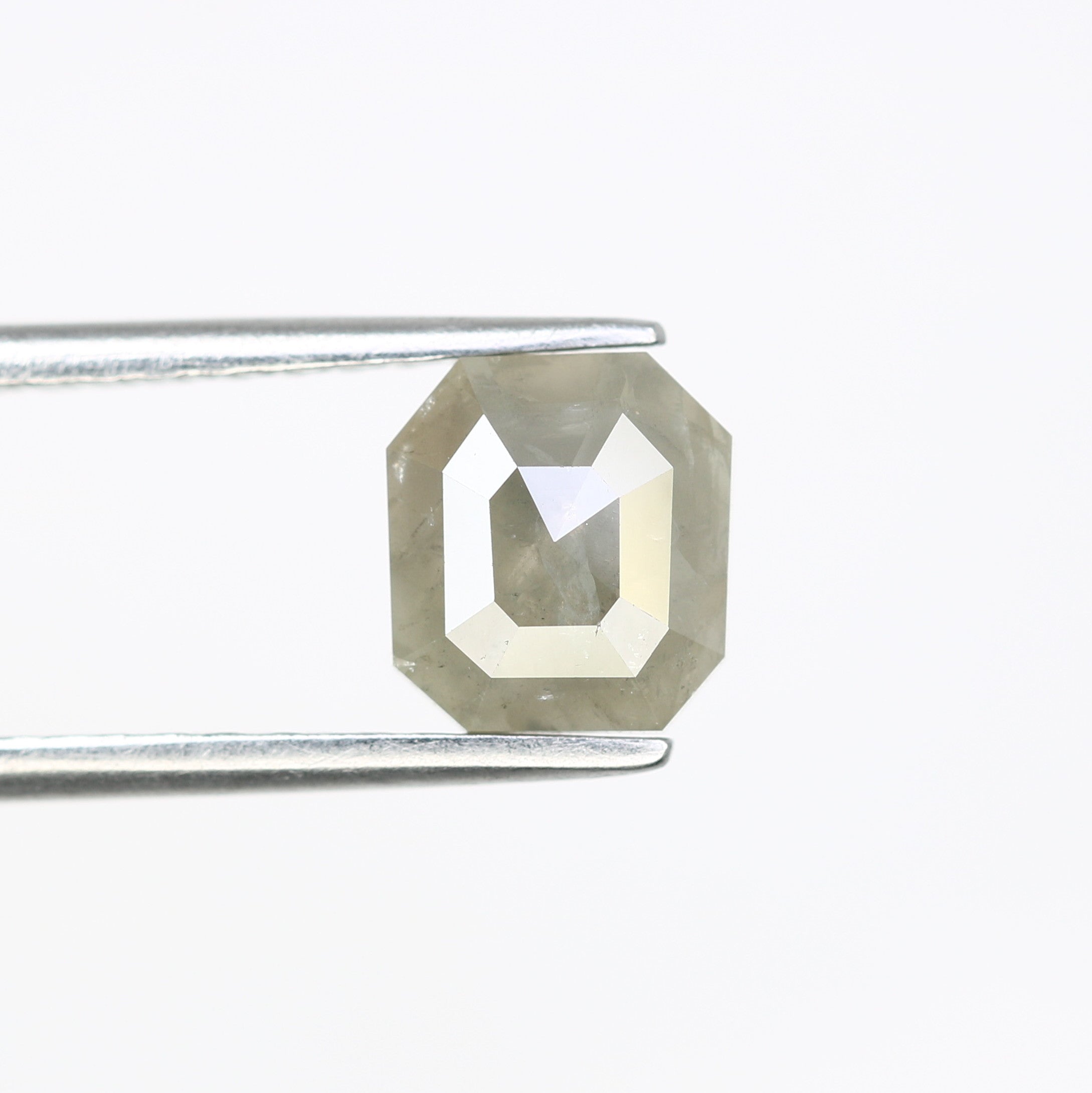 1.38 CT 7.10 MM Grey Emerald Shape Diamond For Diamond Jewelry