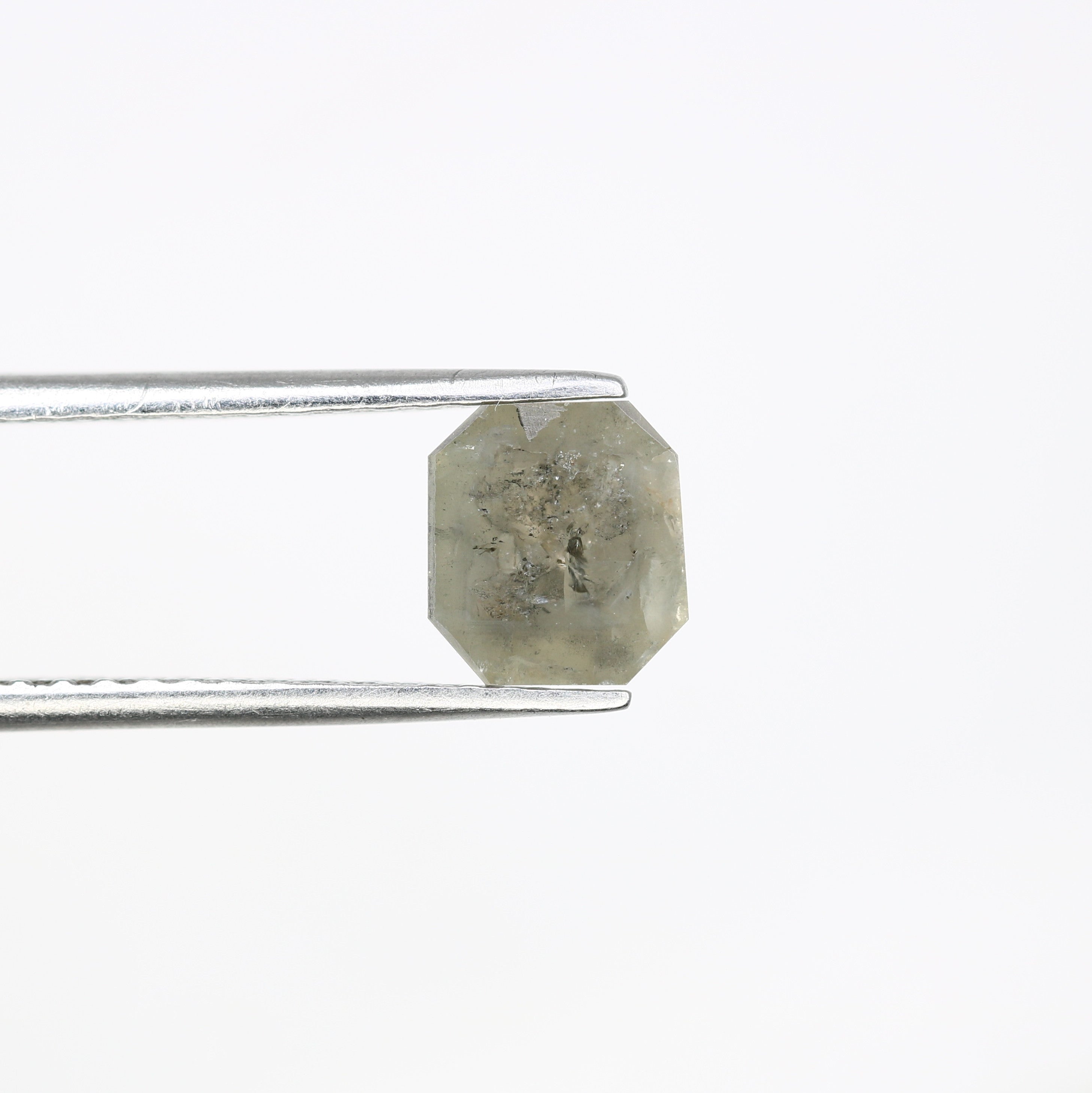 1.38 CT 7.10 MM Grey Emerald Shape Diamond For Diamond Jewelry