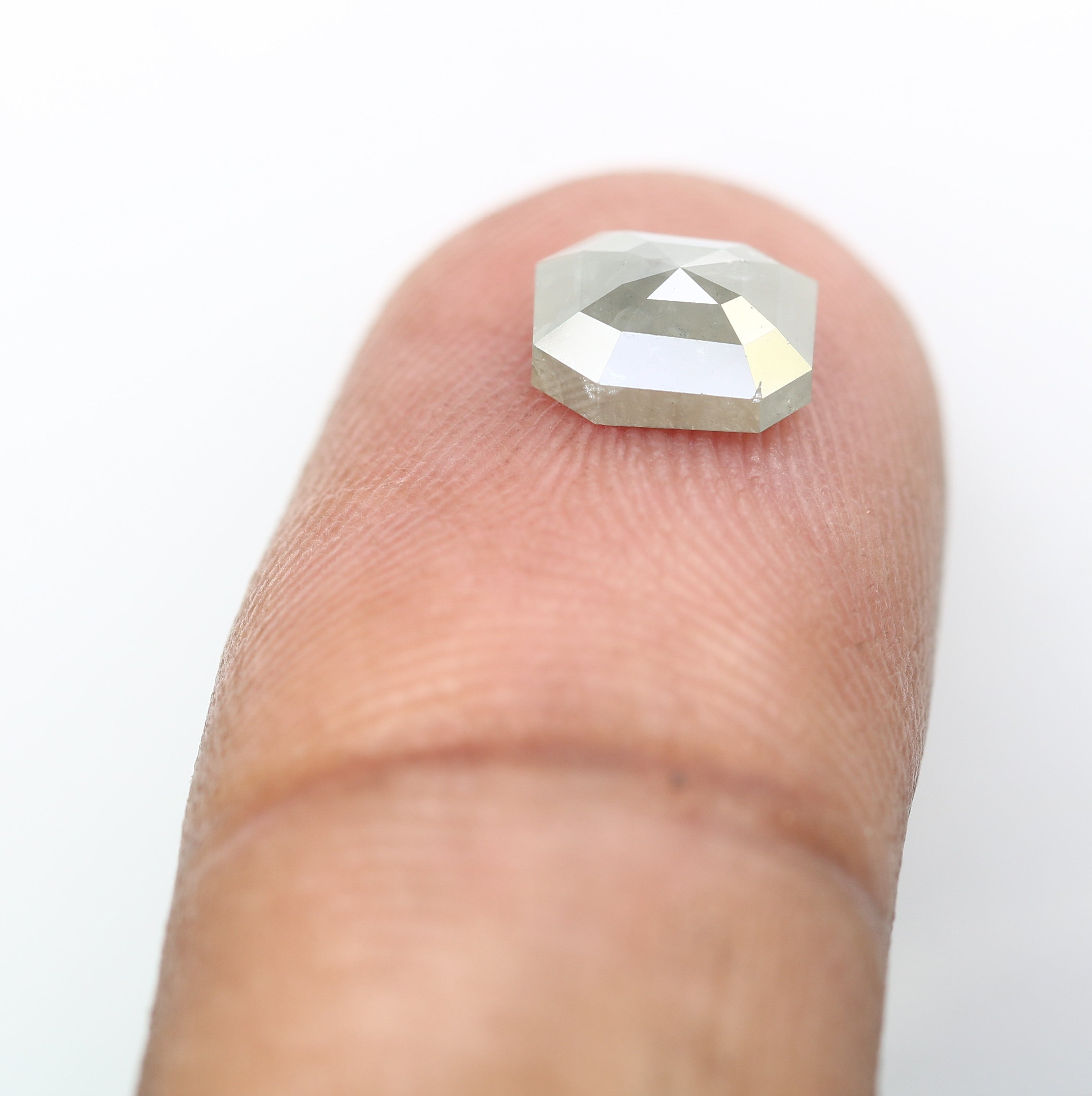 1.38 CT 7.10 MM Grey Emerald Shape Diamond For Diamond Jewelry