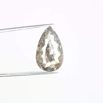 7.64 CT Salt And Pepper Pear Shape Diamond For Engagement Ring - JayKrishna Diamond