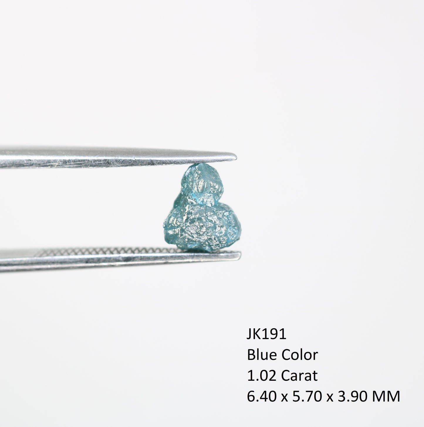 1.02 CT Irregular Cut Rough Blue Raw Diamond For Engagement Ring