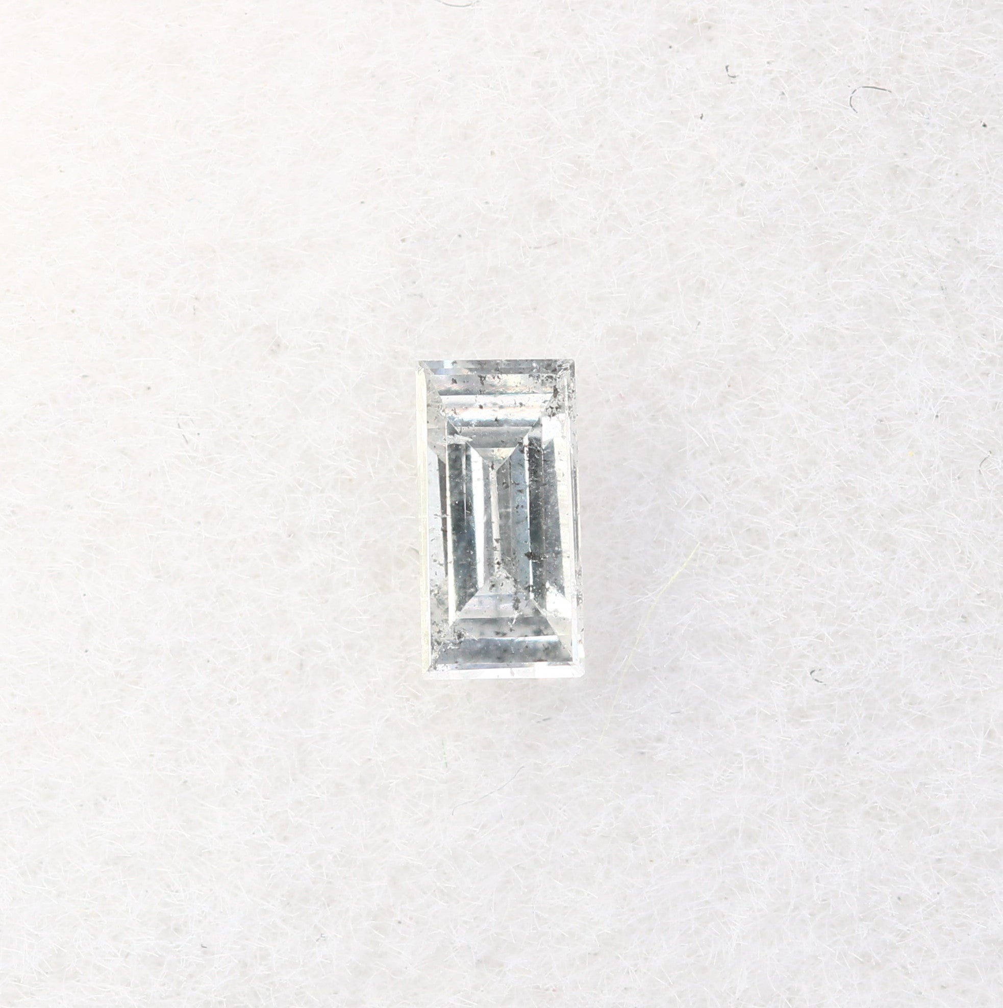 0.15 CT Baguette Shape Salt and Pepper Diamond For Engagement Ring