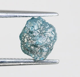 1.32 CT Raw Rough Blue  Irregular Cut Diamond For Engagement Ring