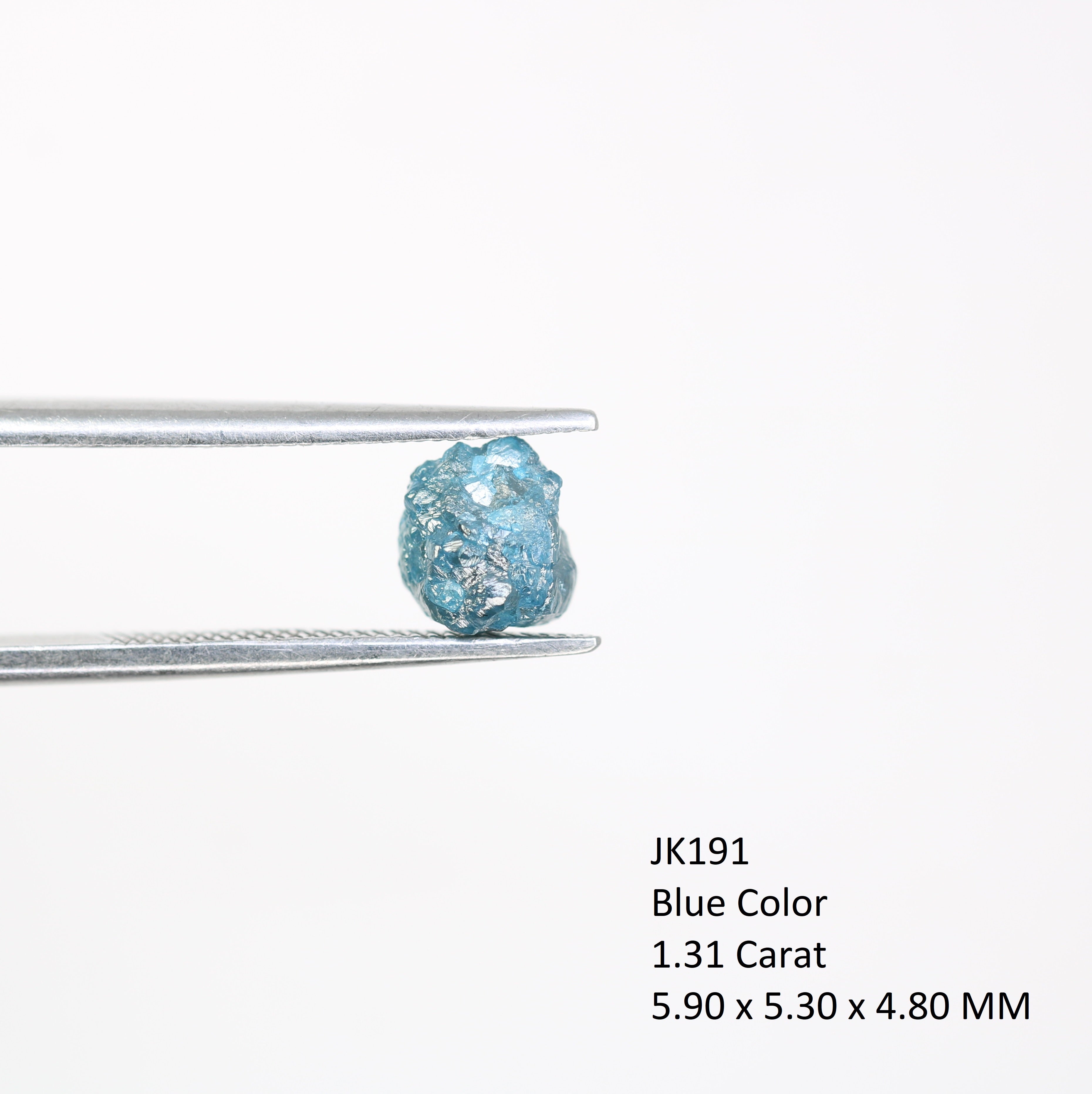 1.31 CT Raw Blue Rough Irregular Cut Diamond For Engagement Ring