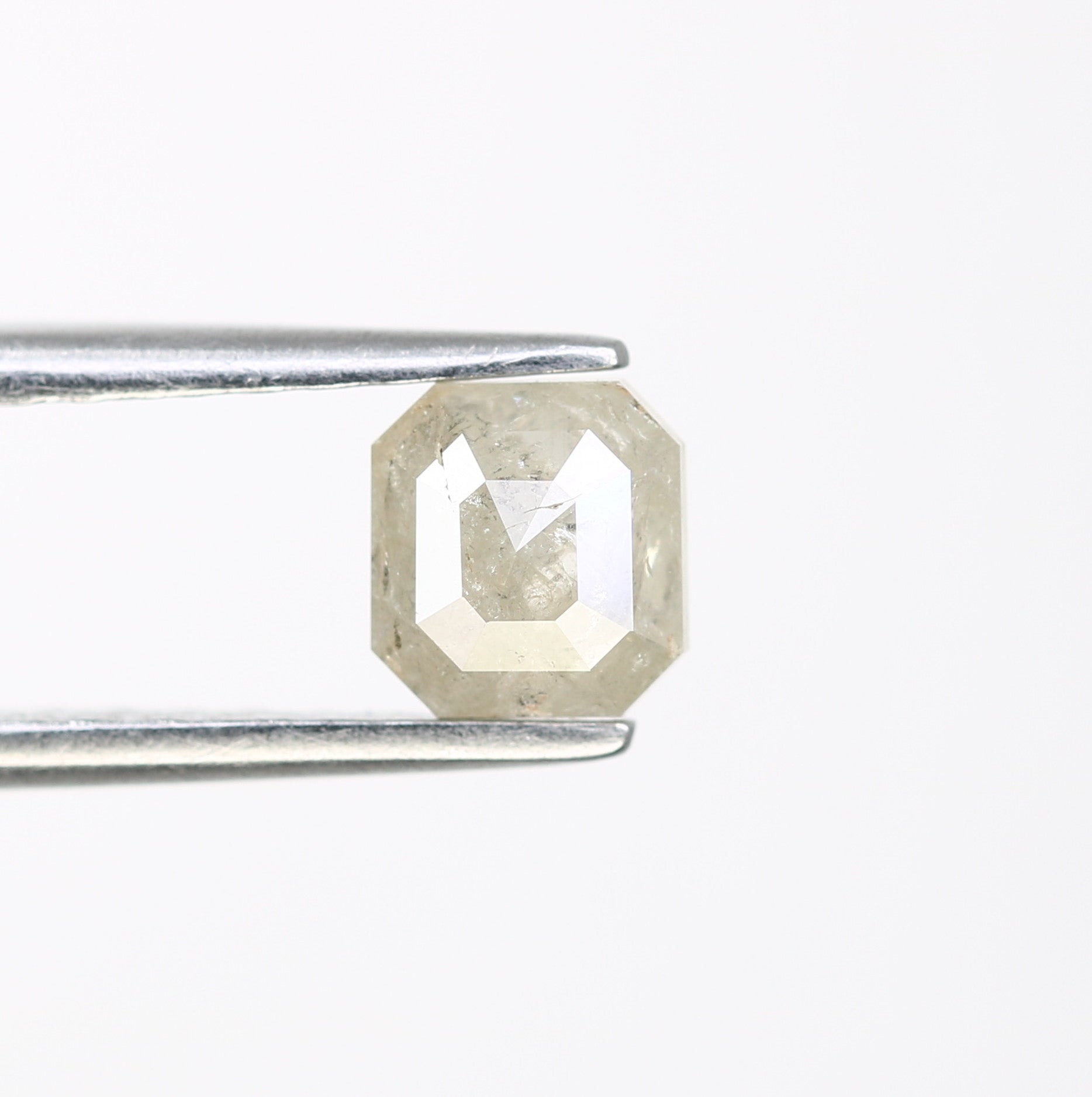 0.68 CT 5.20 MM Loose Grey Emerald Cut Natural Diamond For Engagement Ring