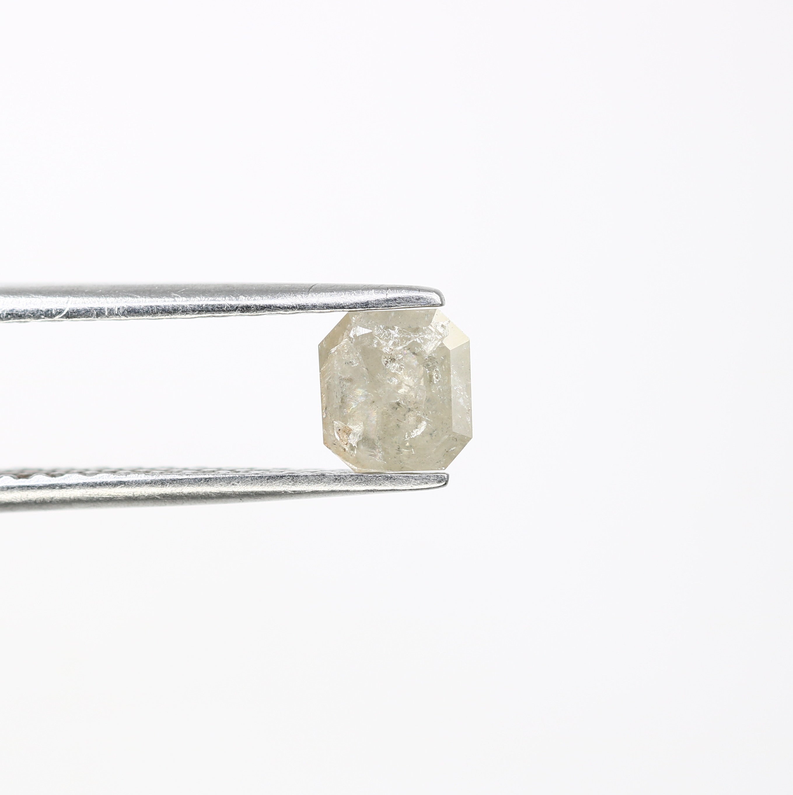 0.68 CT 5.20 MM Loose Grey Emerald Cut Natural Diamond For Engagement Ring