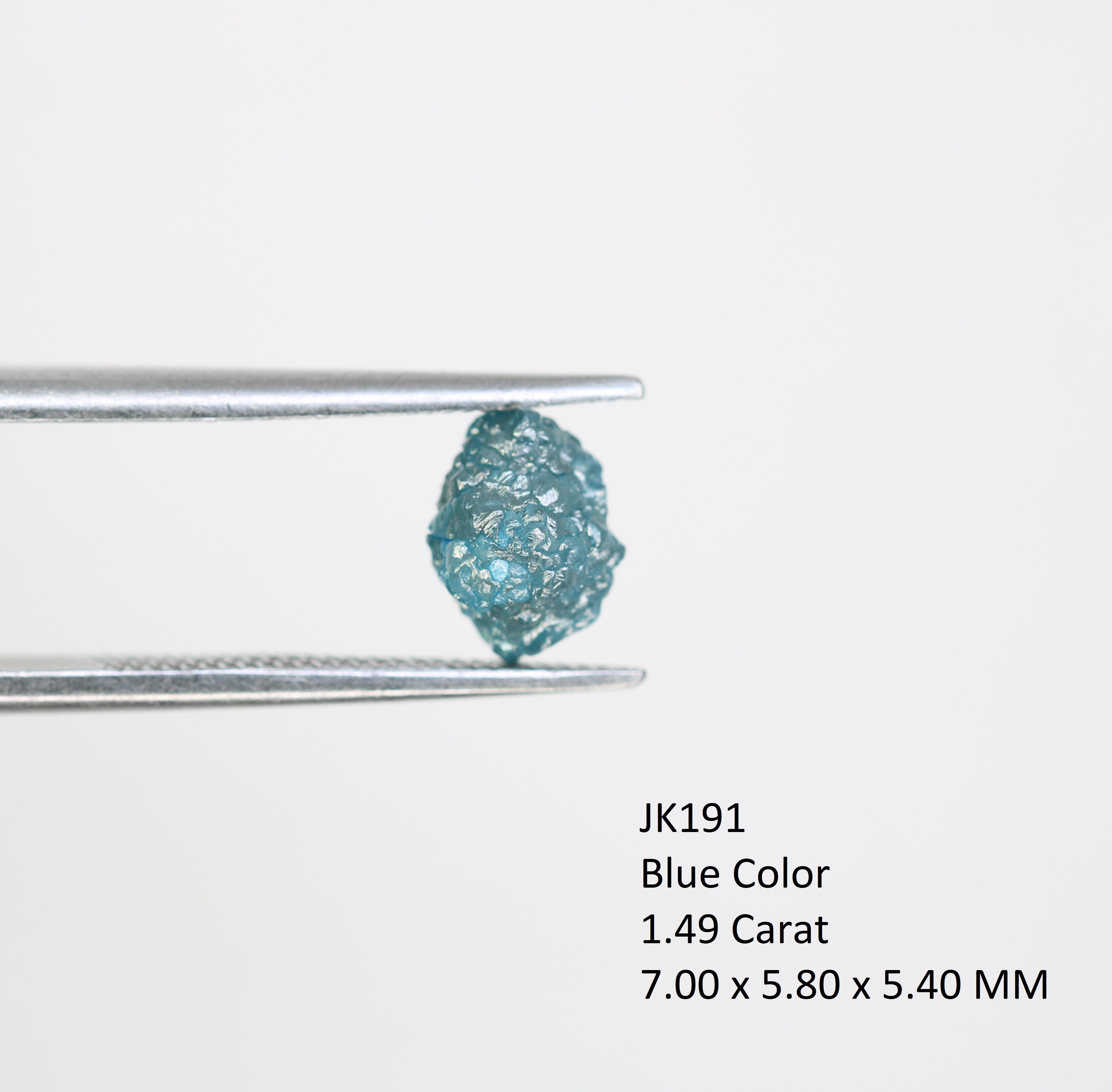 1.49 CT Rough Blue Irregular Cut Raw Diamond For Engagement Ring