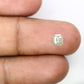 0.68 CT 5.20 MM Loose Grey Emerald Cut Natural Diamond For Engagement Ring