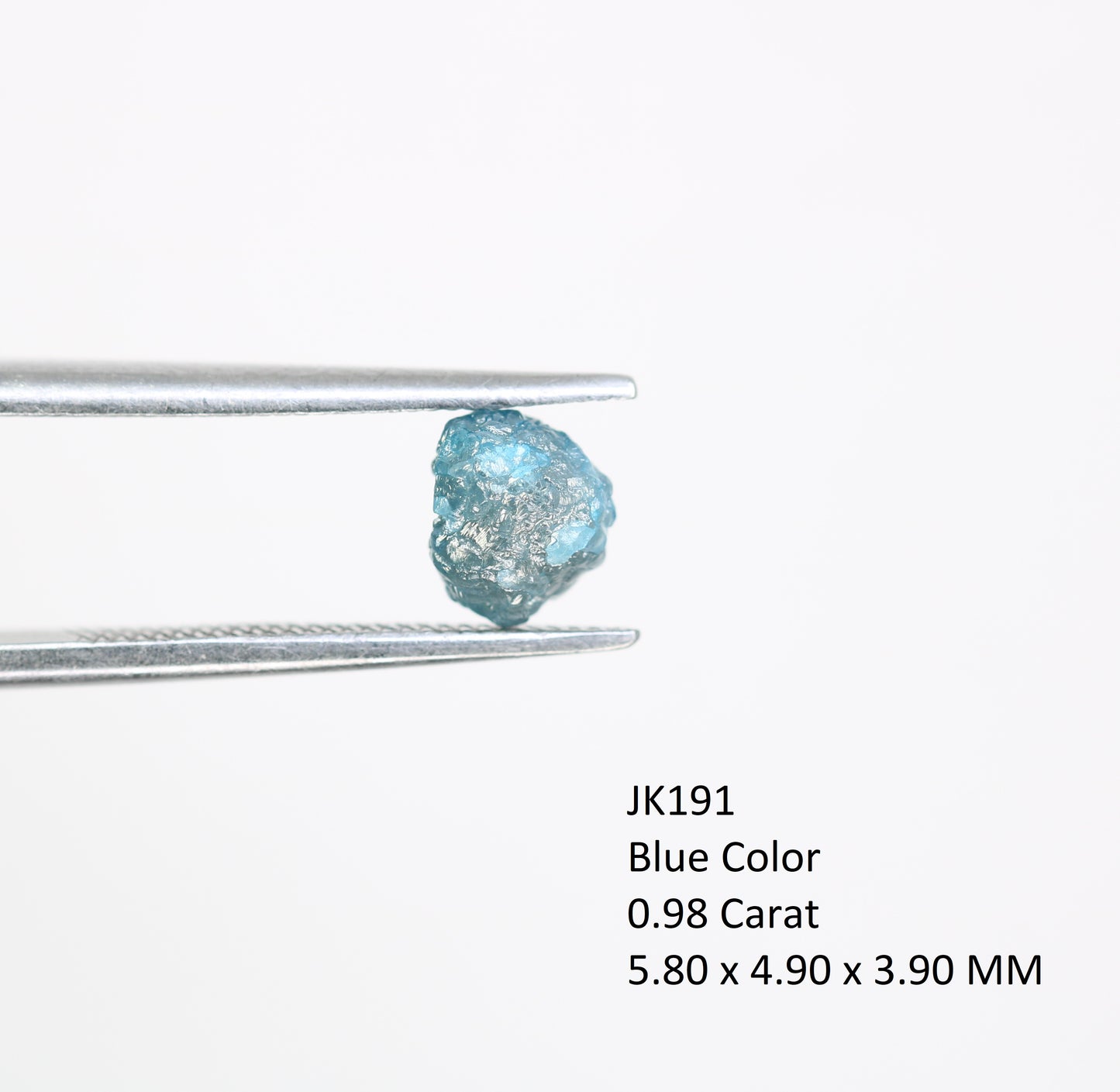 0.98 CT Rough Uncut Blue Diamond For Engagement Ring