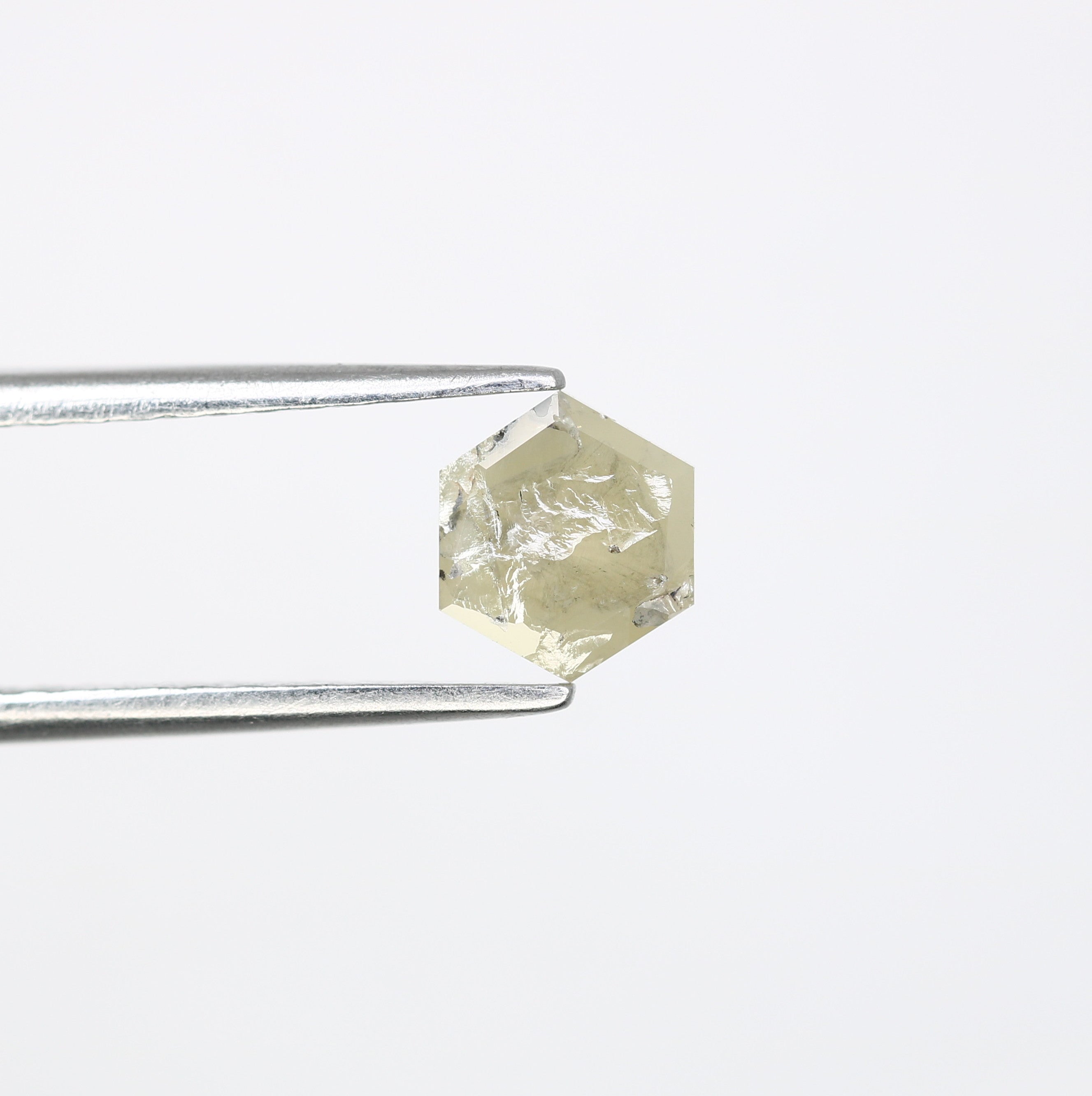 0.71 CT Hexagon Cut Grey Natural Diamond For Engagement Ring
