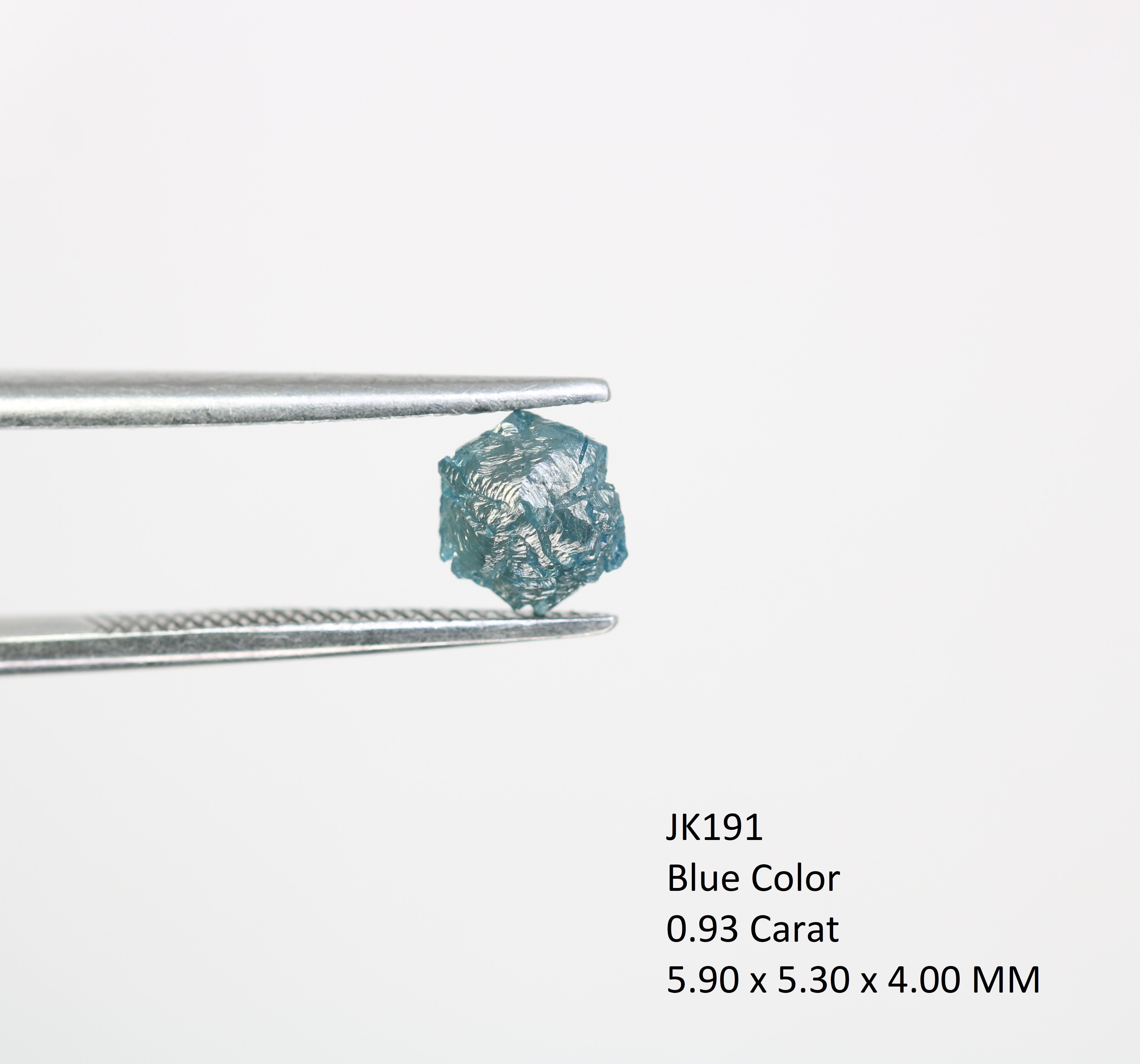 0.93 CT Rough Raw Irregular Cut Blue Diamond For Engagement Ring