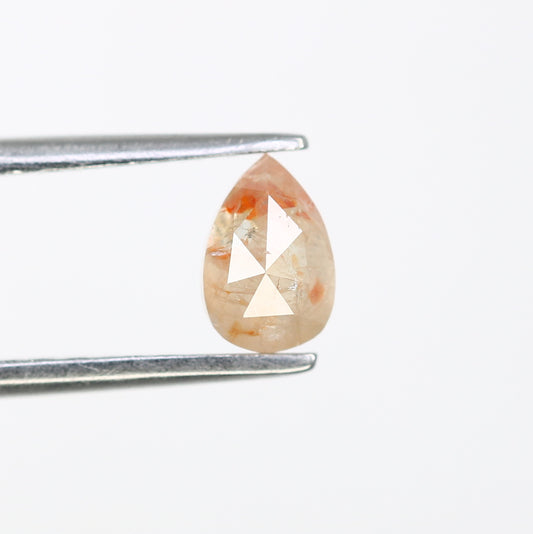 0.60 CT Natural Peach Loose Pear Cut Diamond For Engagement Ring
