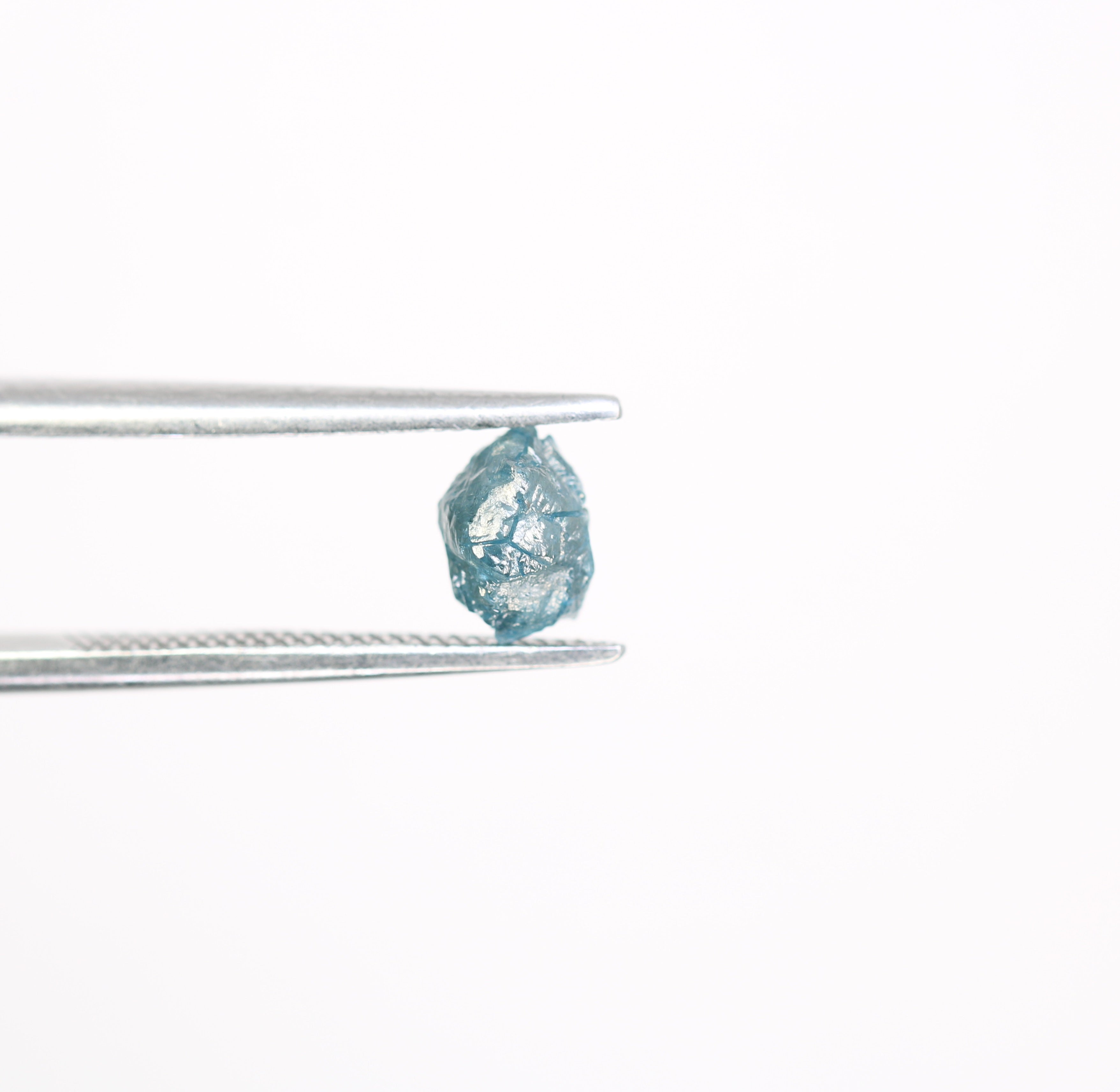 0.93 CT Rough Raw Irregular Cut Blue Diamond For Engagement Ring