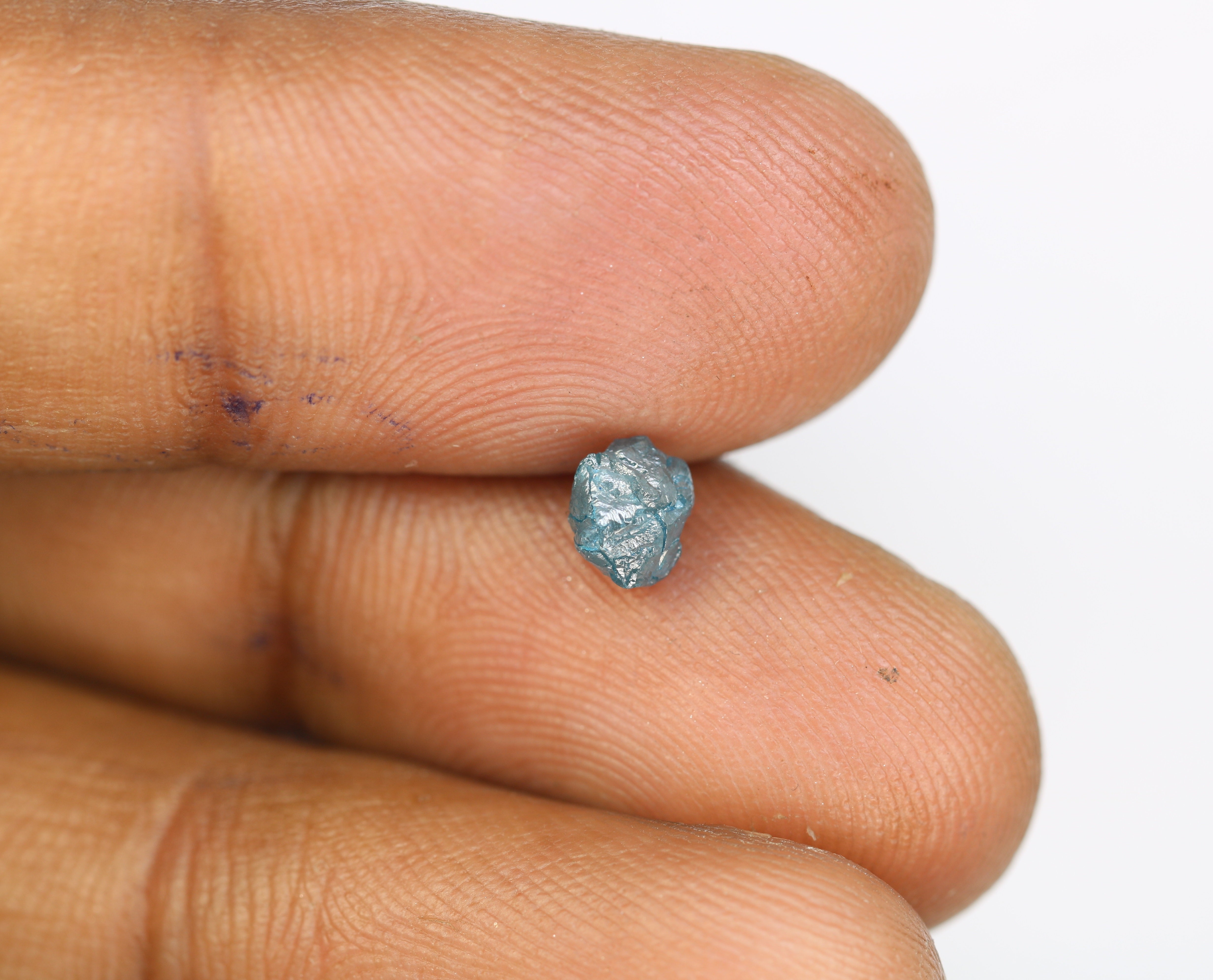 0.93 CT Rough Raw Irregular Cut Blue Diamond For Engagement Ring