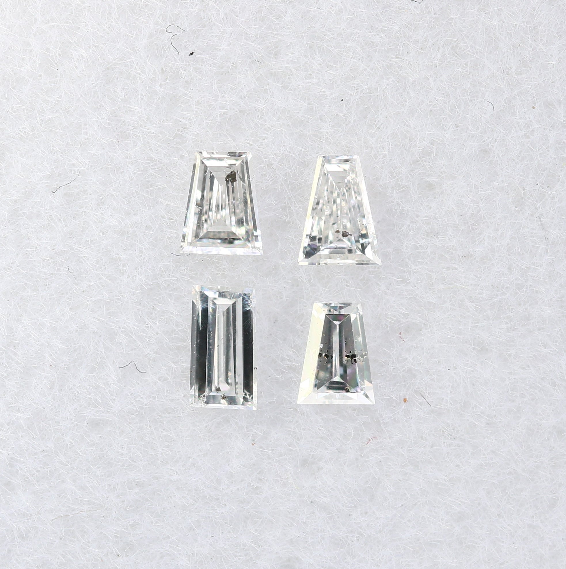0.19 CT Salt and Pepper Baguette Shape Diamond For Engagement Ring