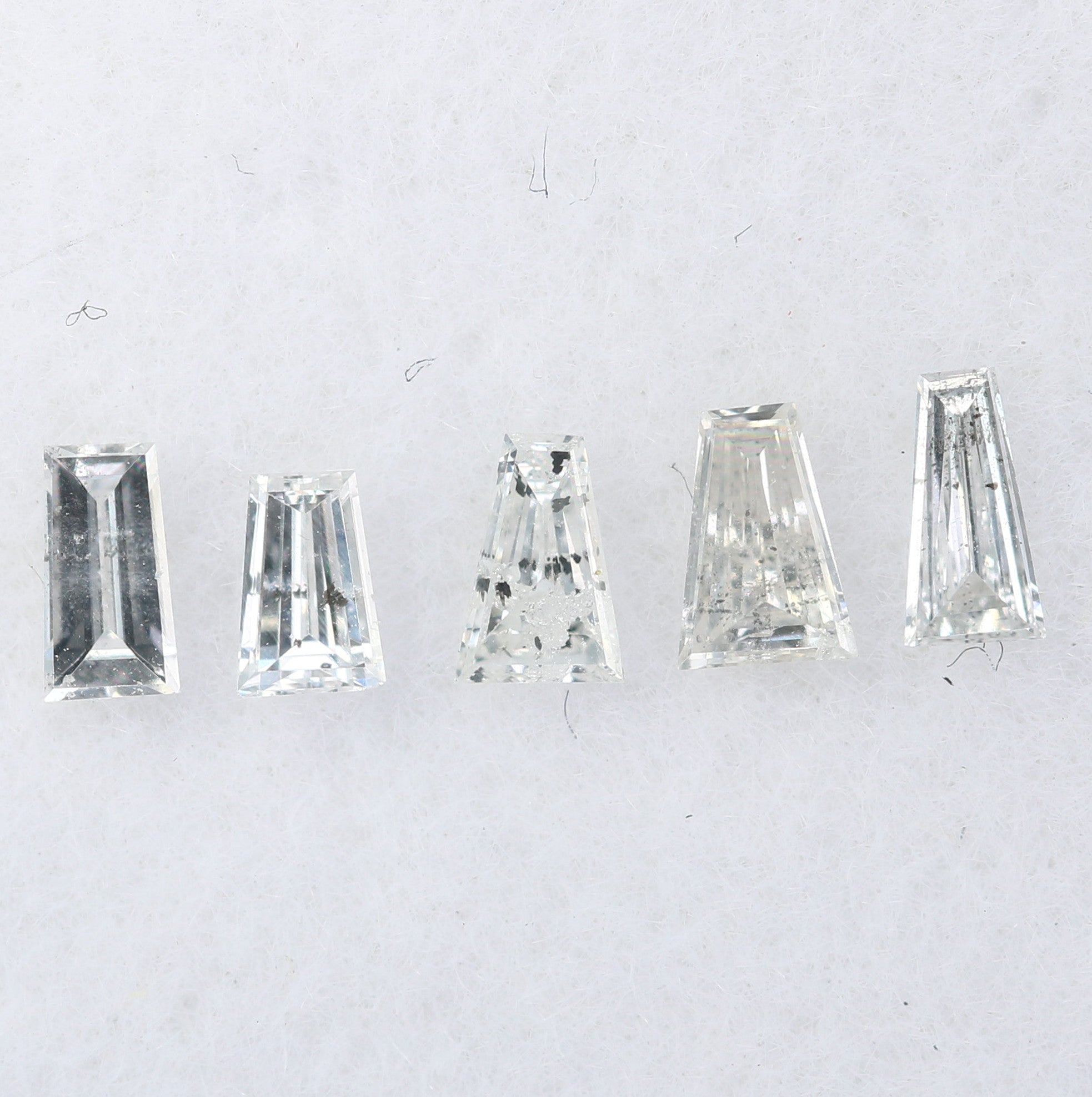 0.31 CT Baguette Shape Salt and Pepper Diamond For Engagement Ring